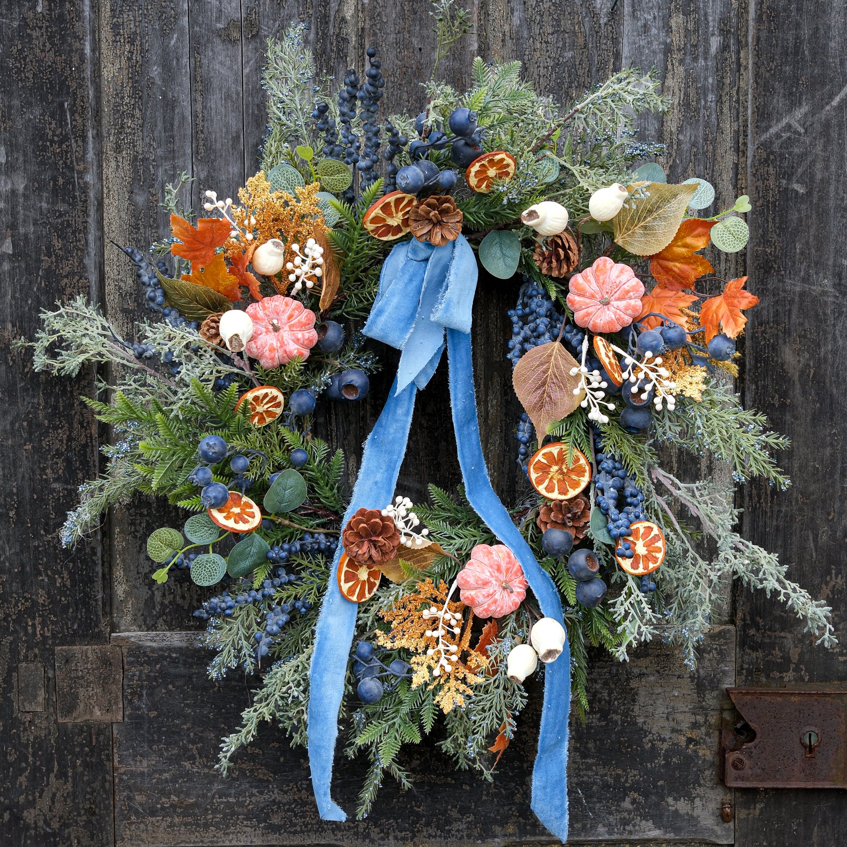 Indigo Harvest Wreath