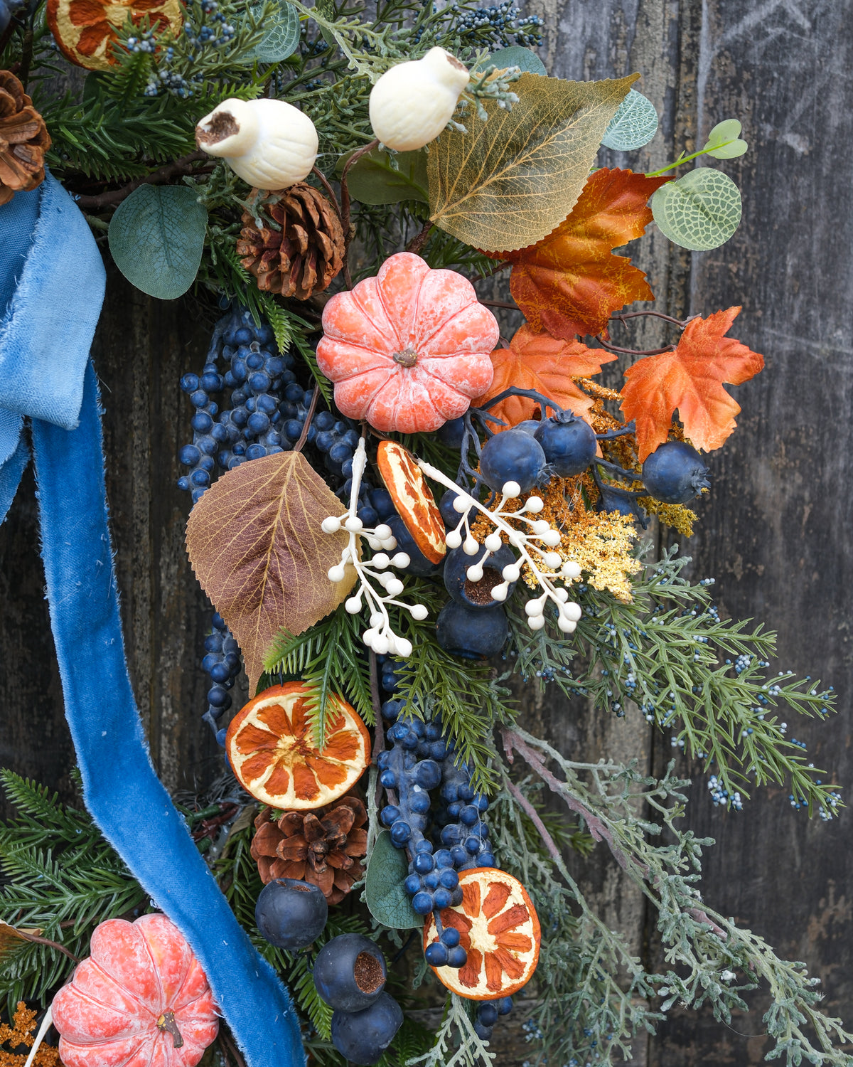 Indigo Harvest Wreath