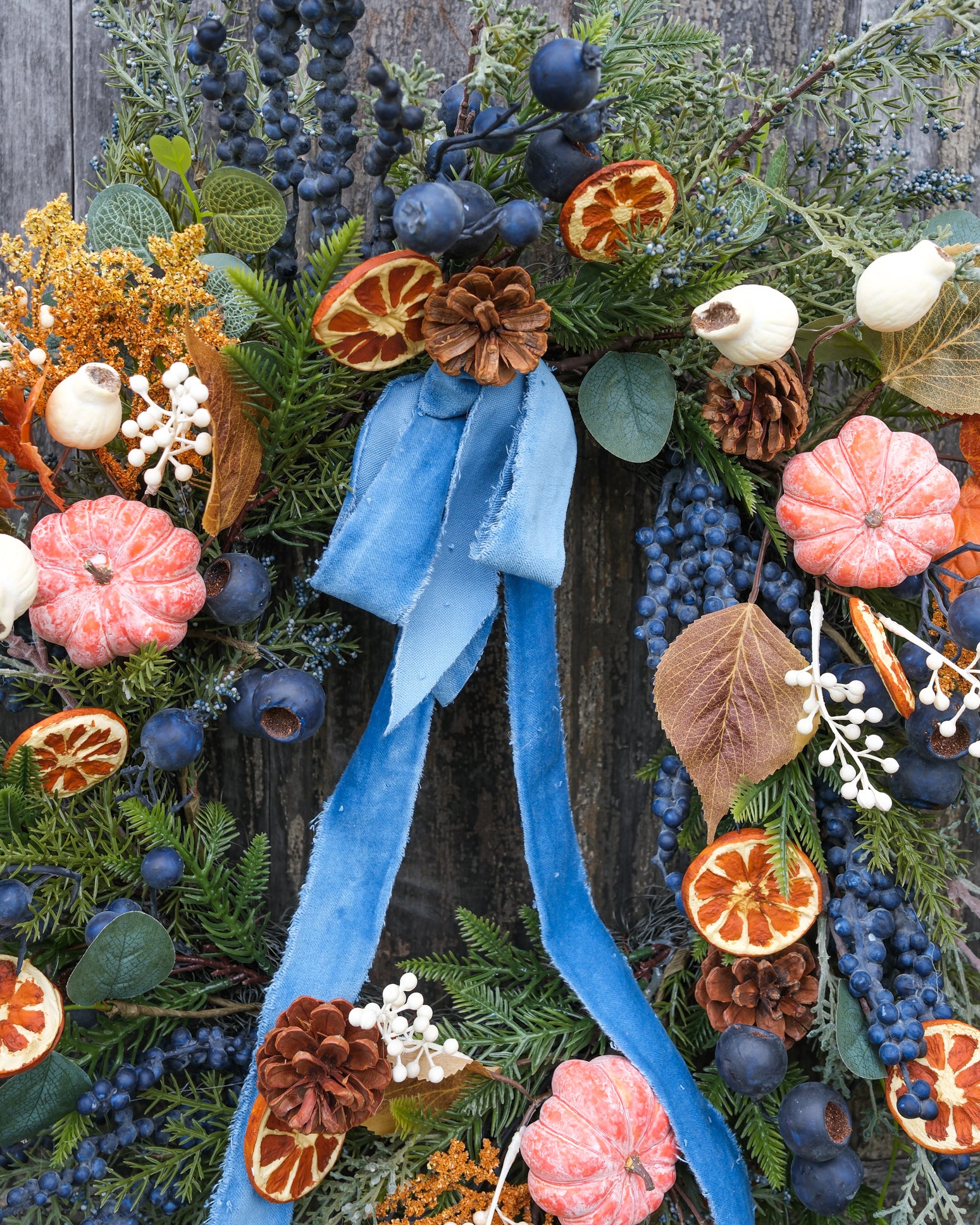 Indigo Harvest Wreath