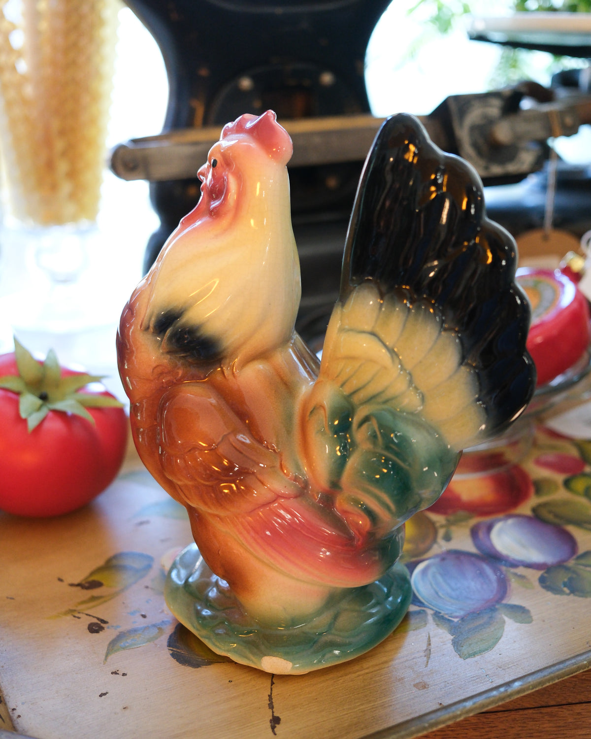 Pair of Vintage Royal Copley Roosters