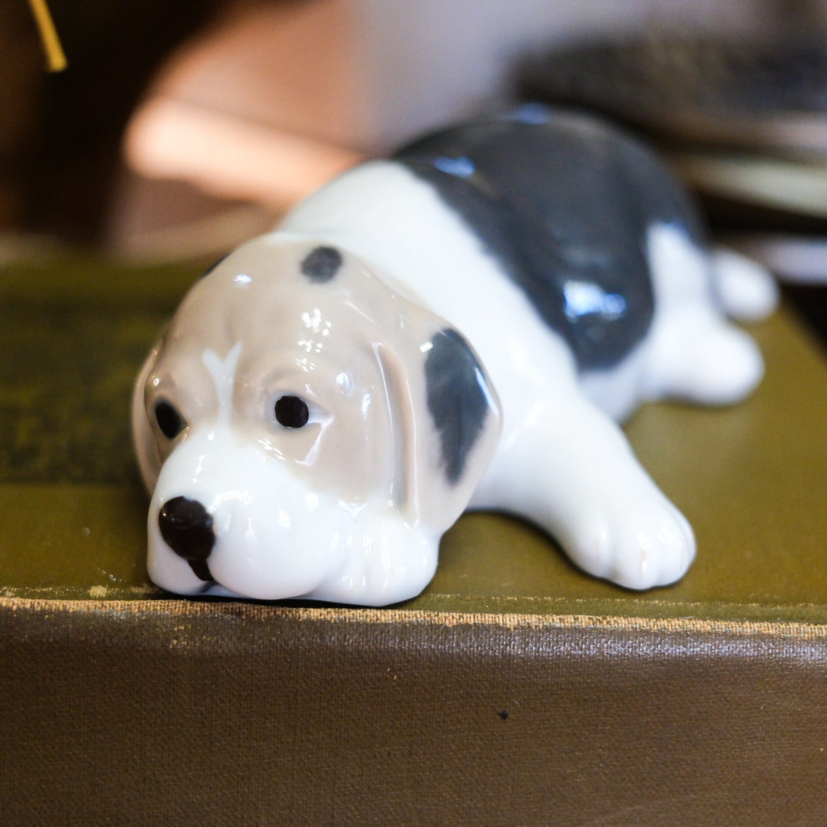 Royal Copenhagen Sleepy Puppy Beagle Ceramic Figurine