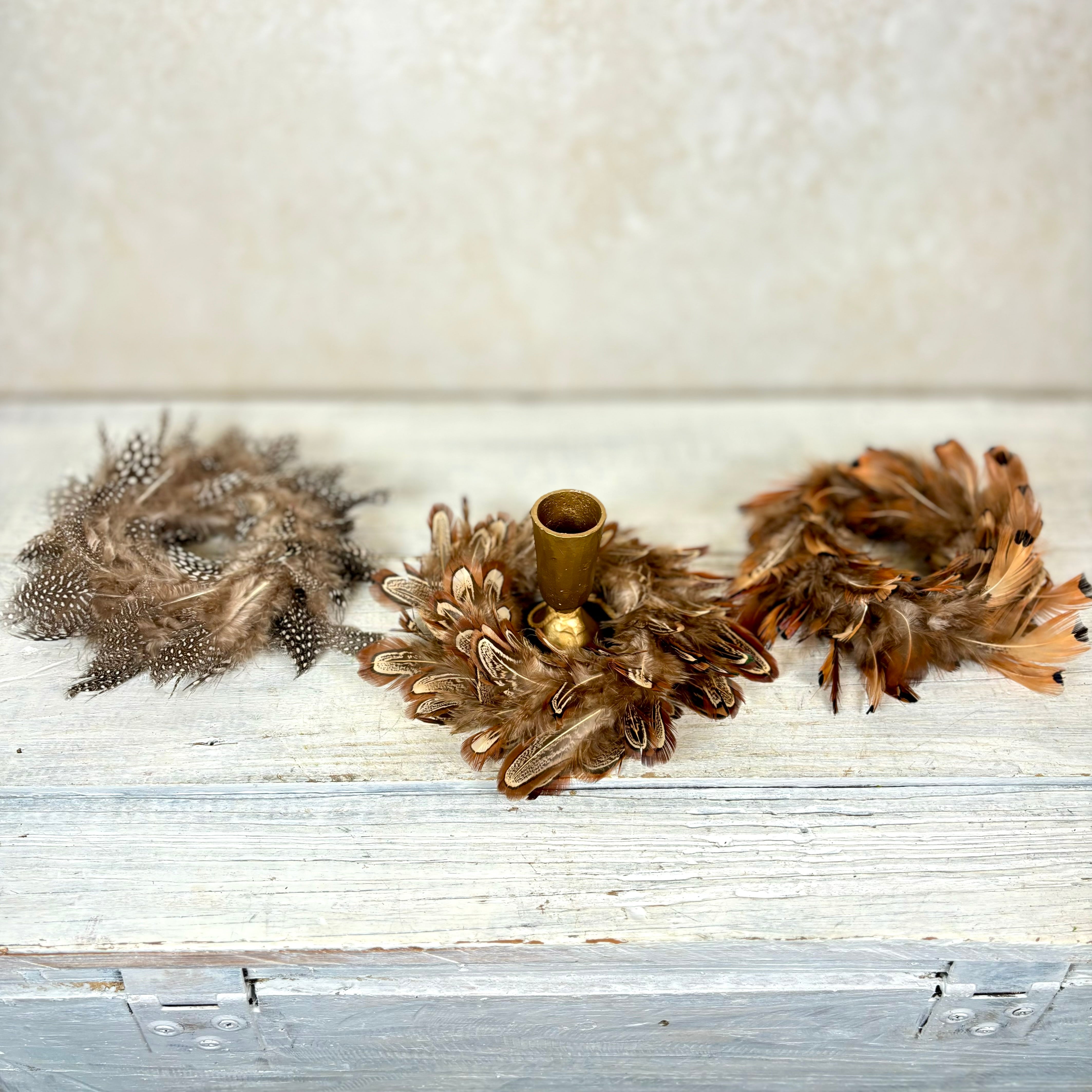 Pheasant Feather Wreath Ornament