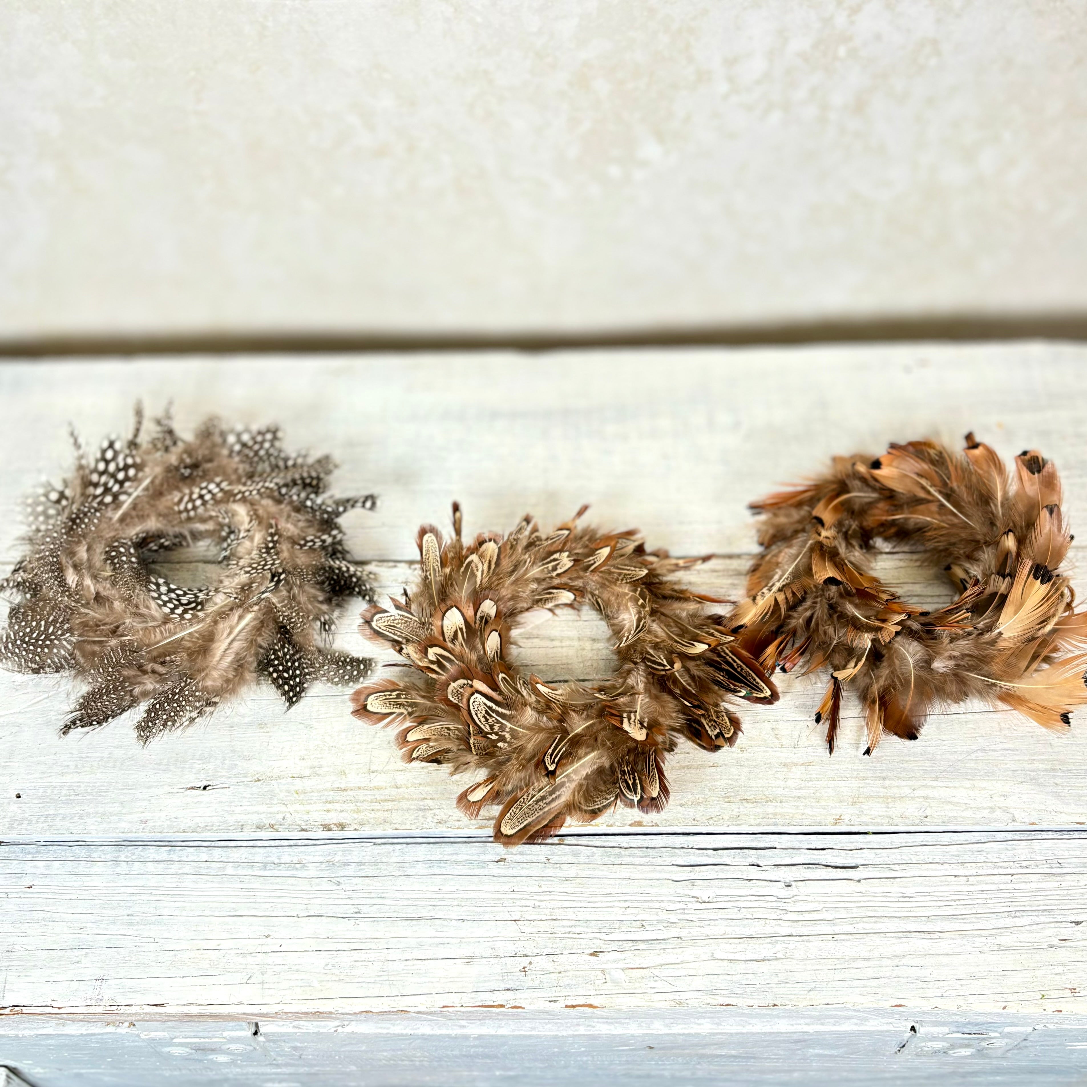 Pheasant Feather Wreath Ornament