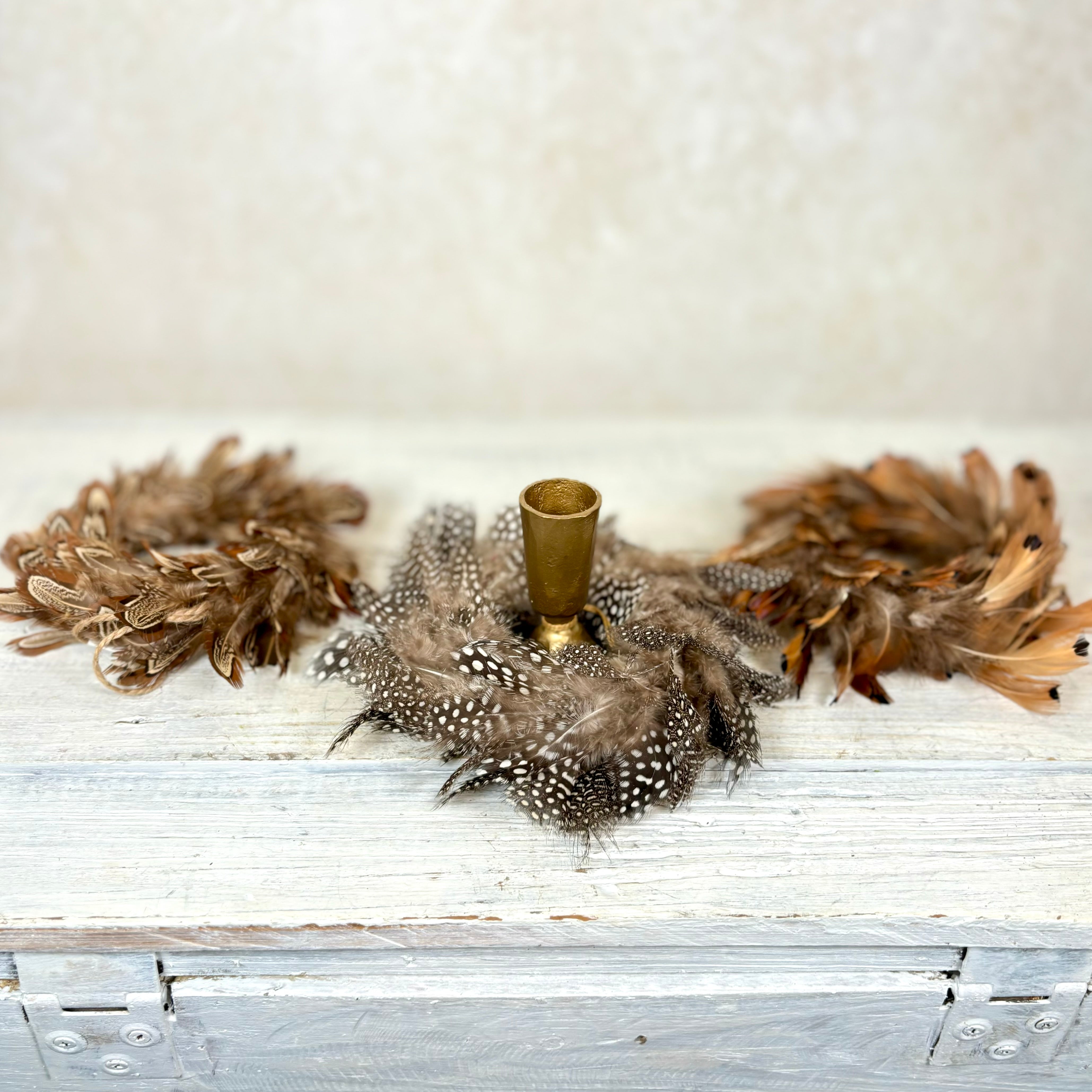 Chicken Feather Wreath Ornament