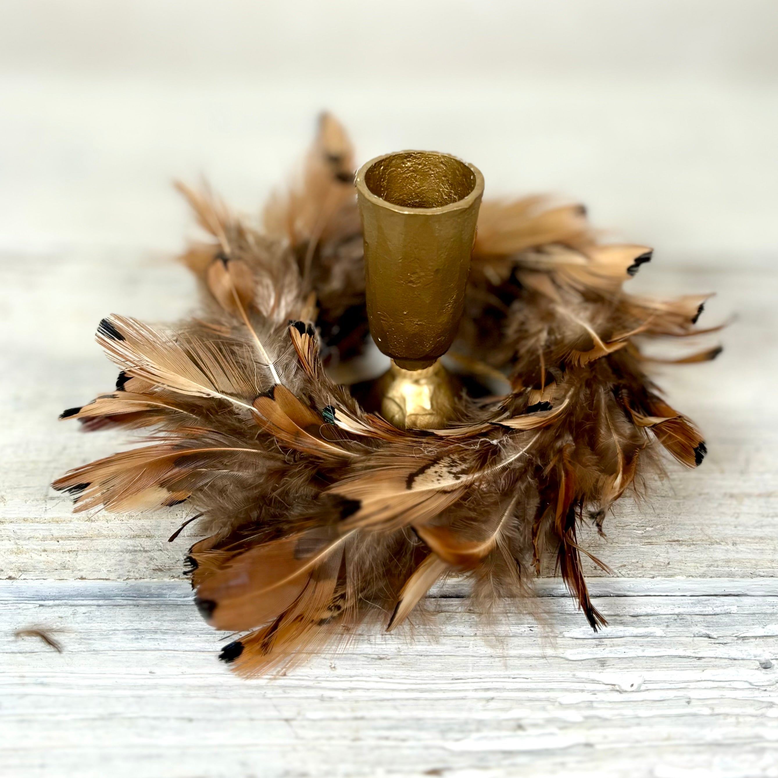 Ringneck Pheasant Feather Wreath Ornament