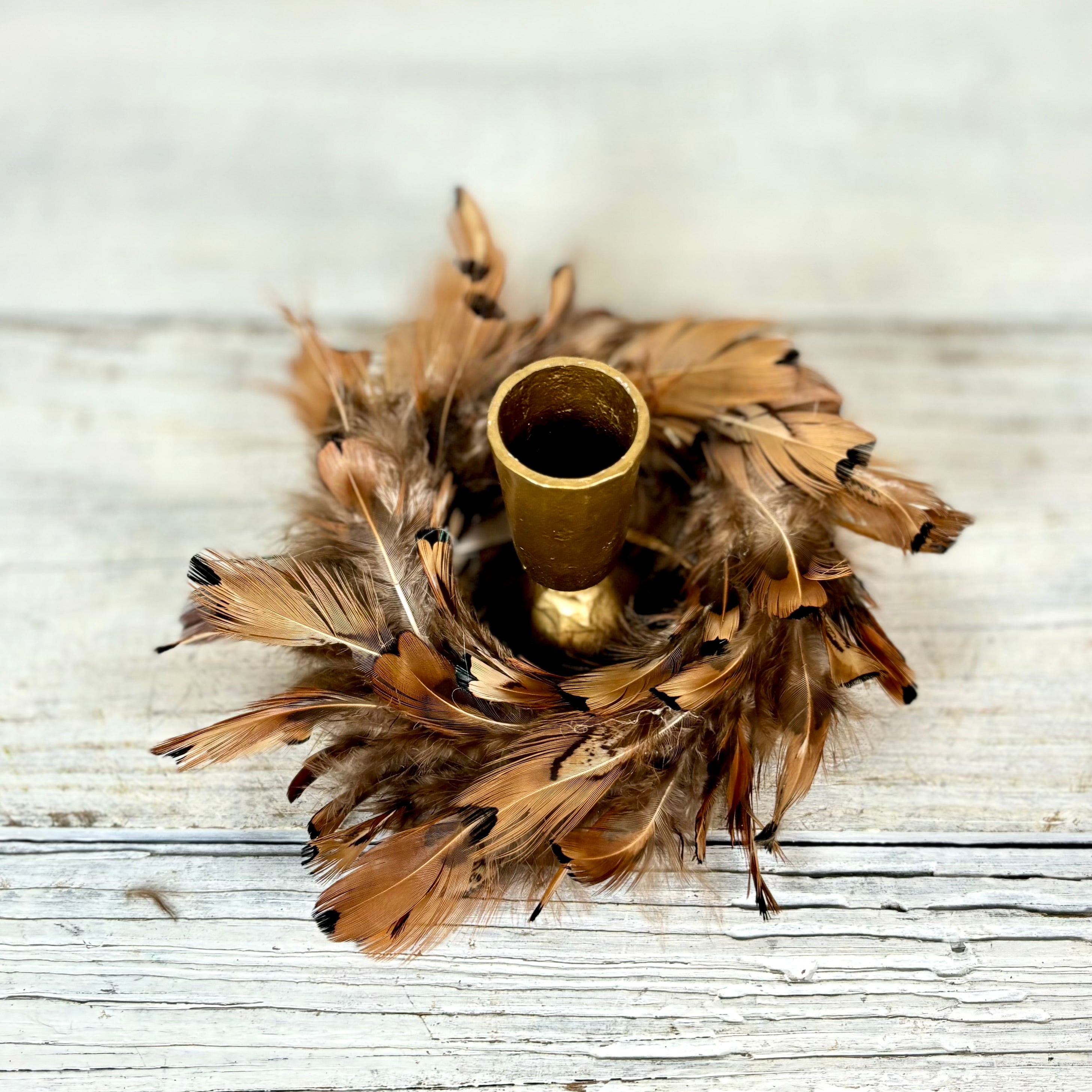 Ringneck Pheasant Feather Wreath Ornament