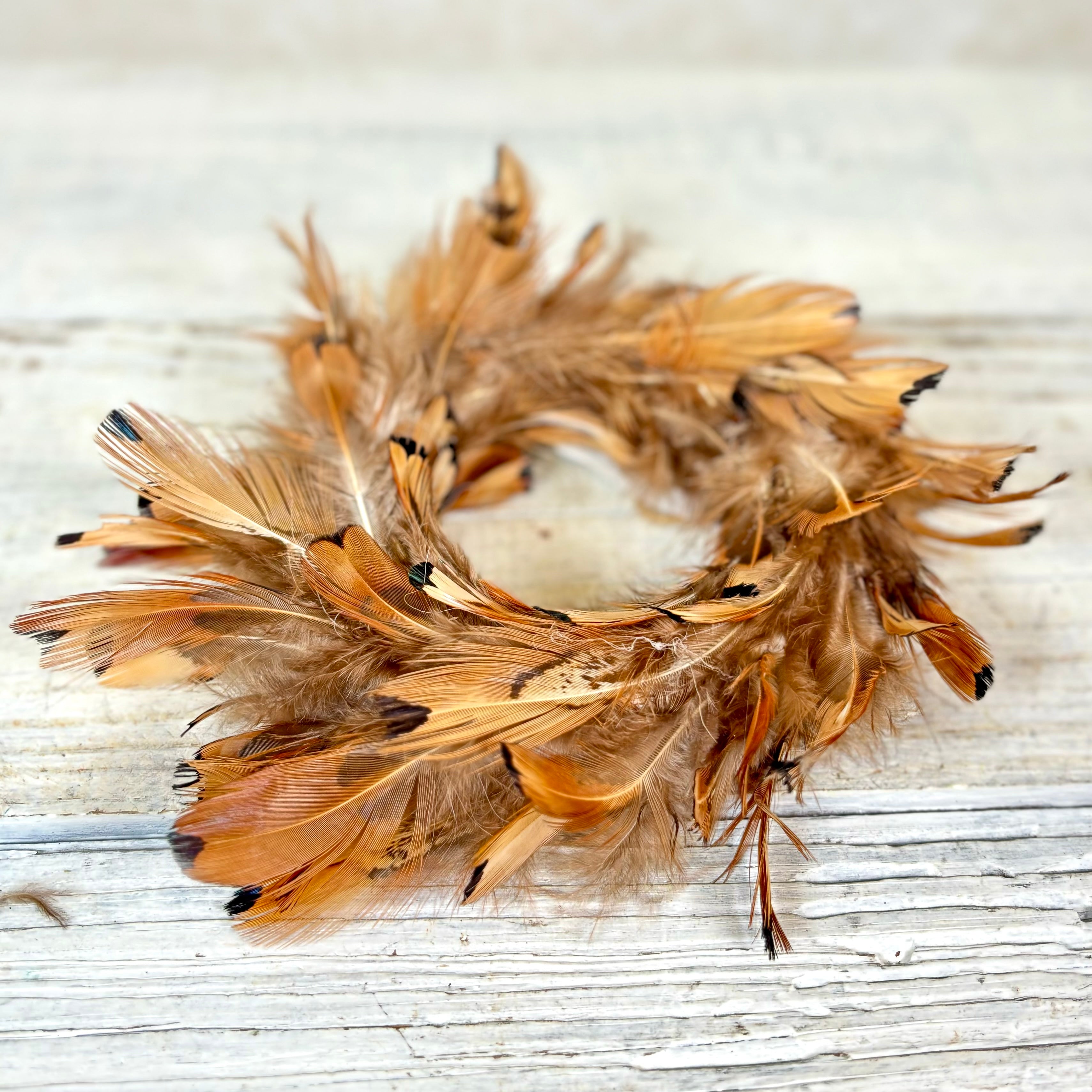 Ringneck Pheasant Feather Wreath Ornament