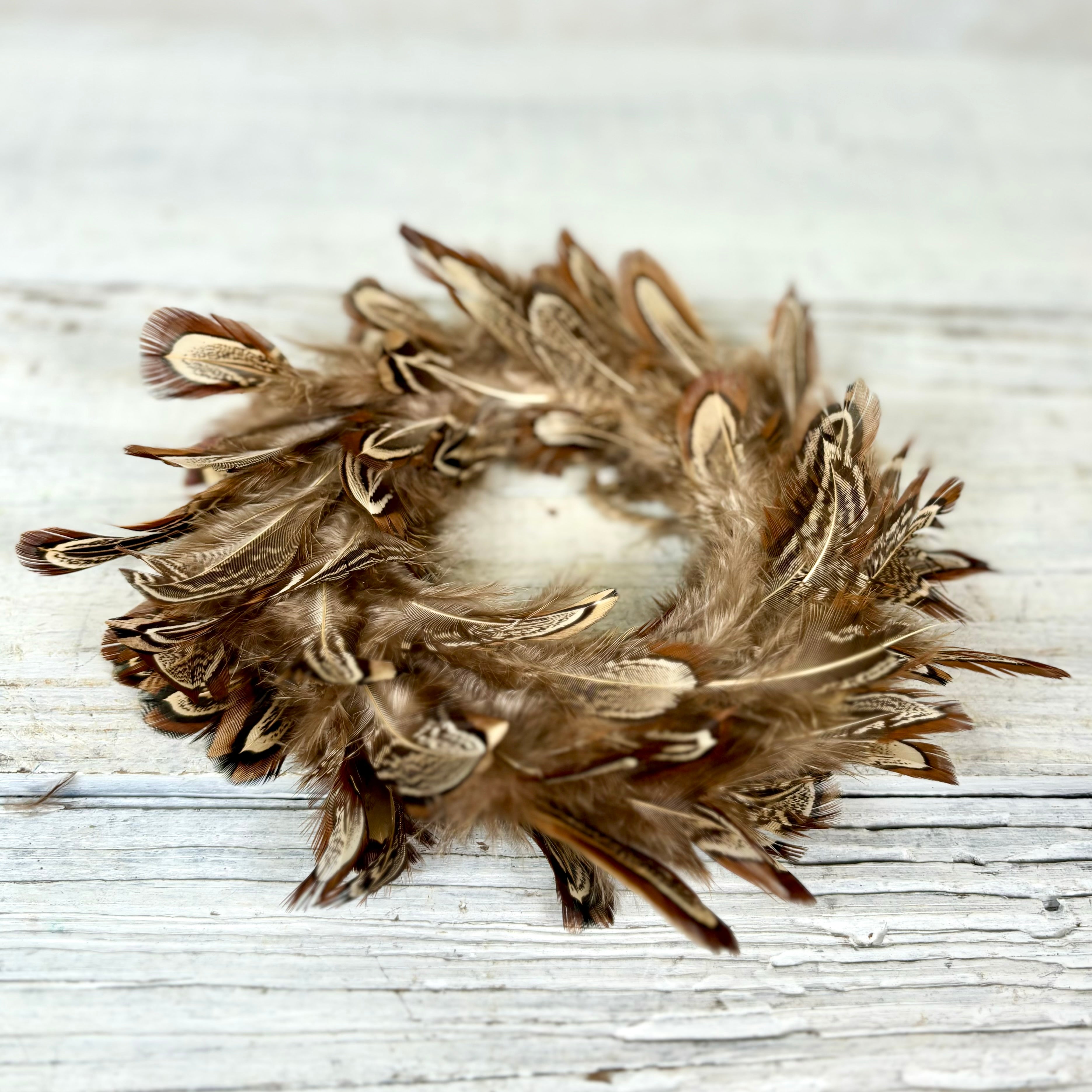 Pheasant Feather Wreath Ornament