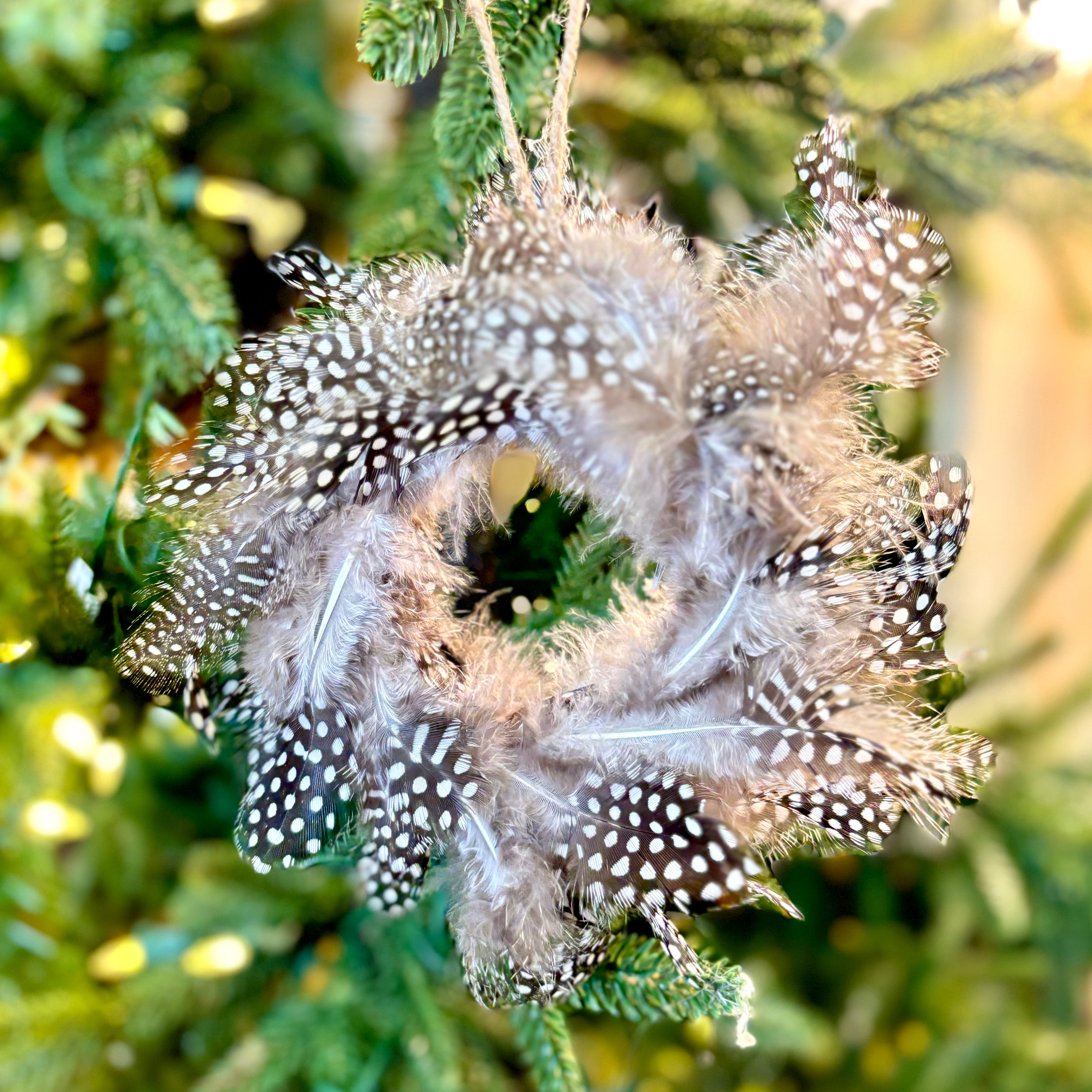 Chicken Feather Wreath Ornament