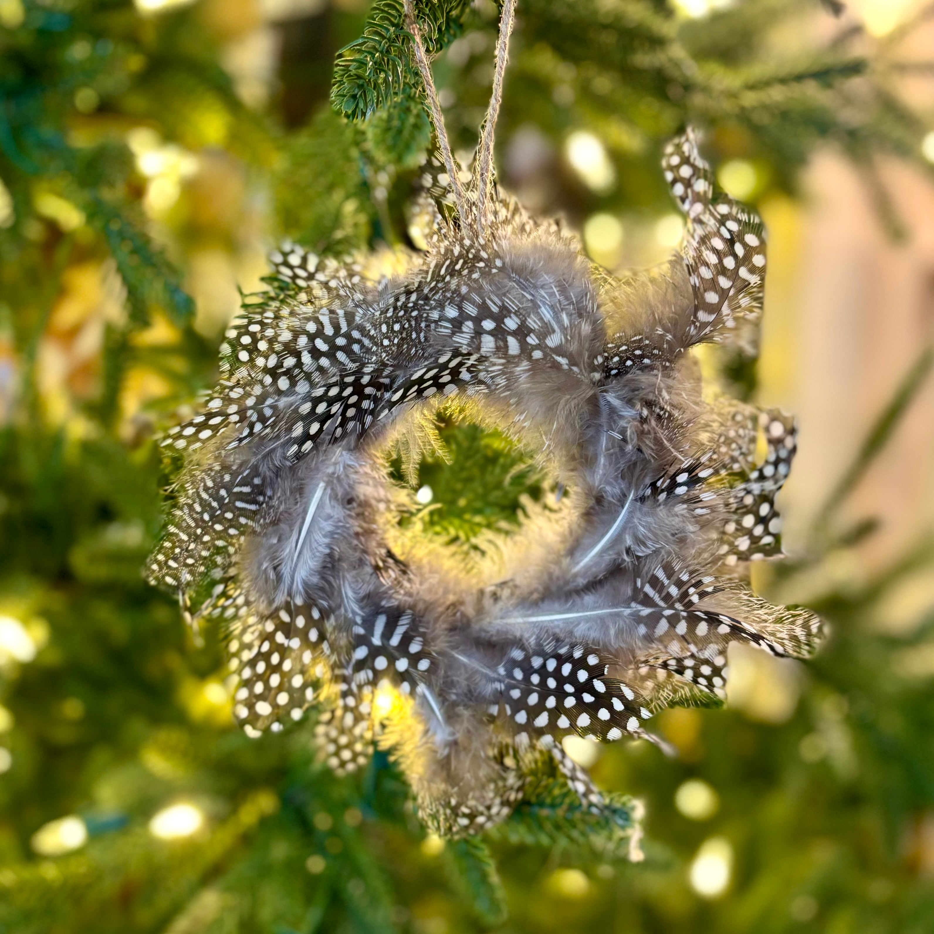 Chicken Feather Wreath Ornament