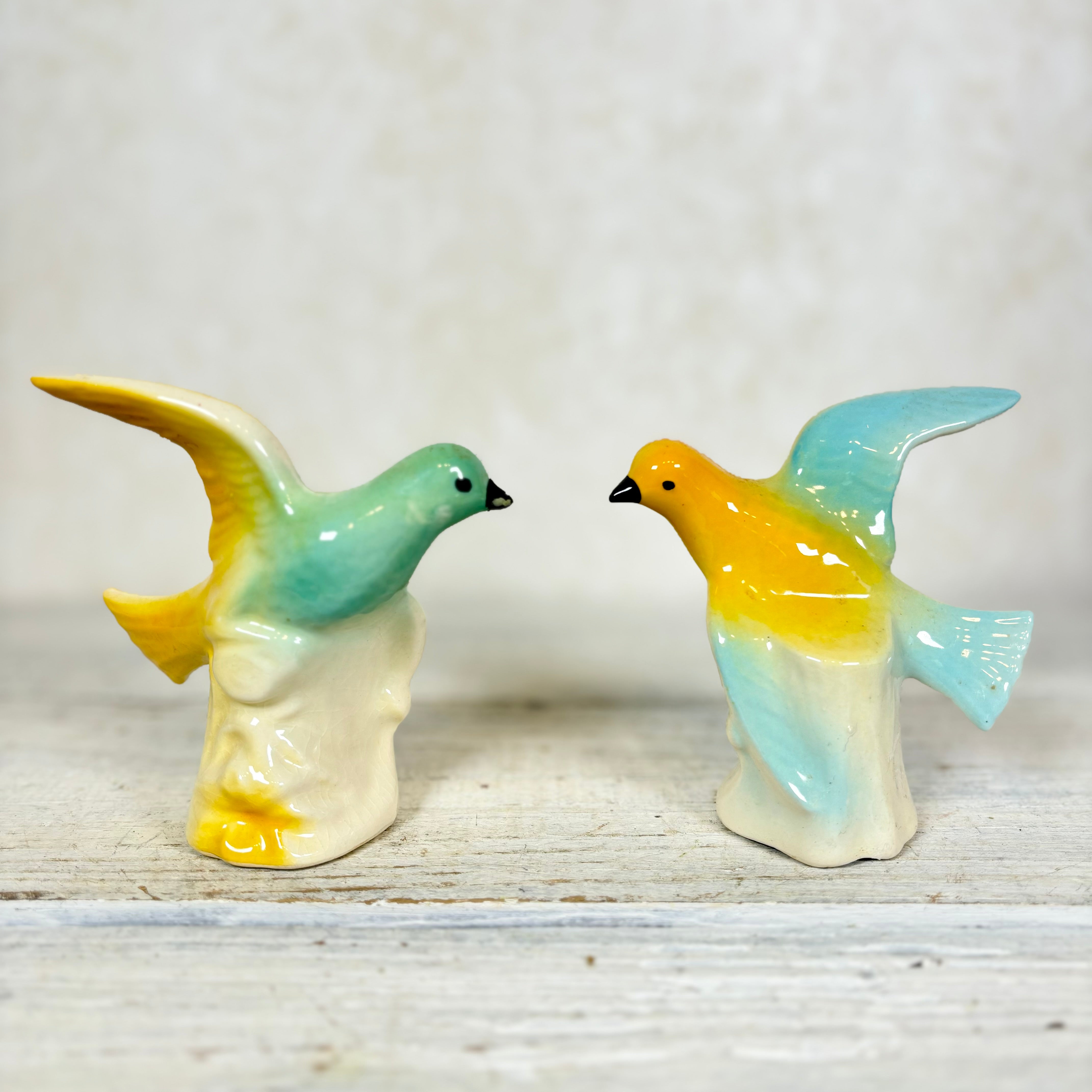 MCM Porcelain Bird Figurine Yellow