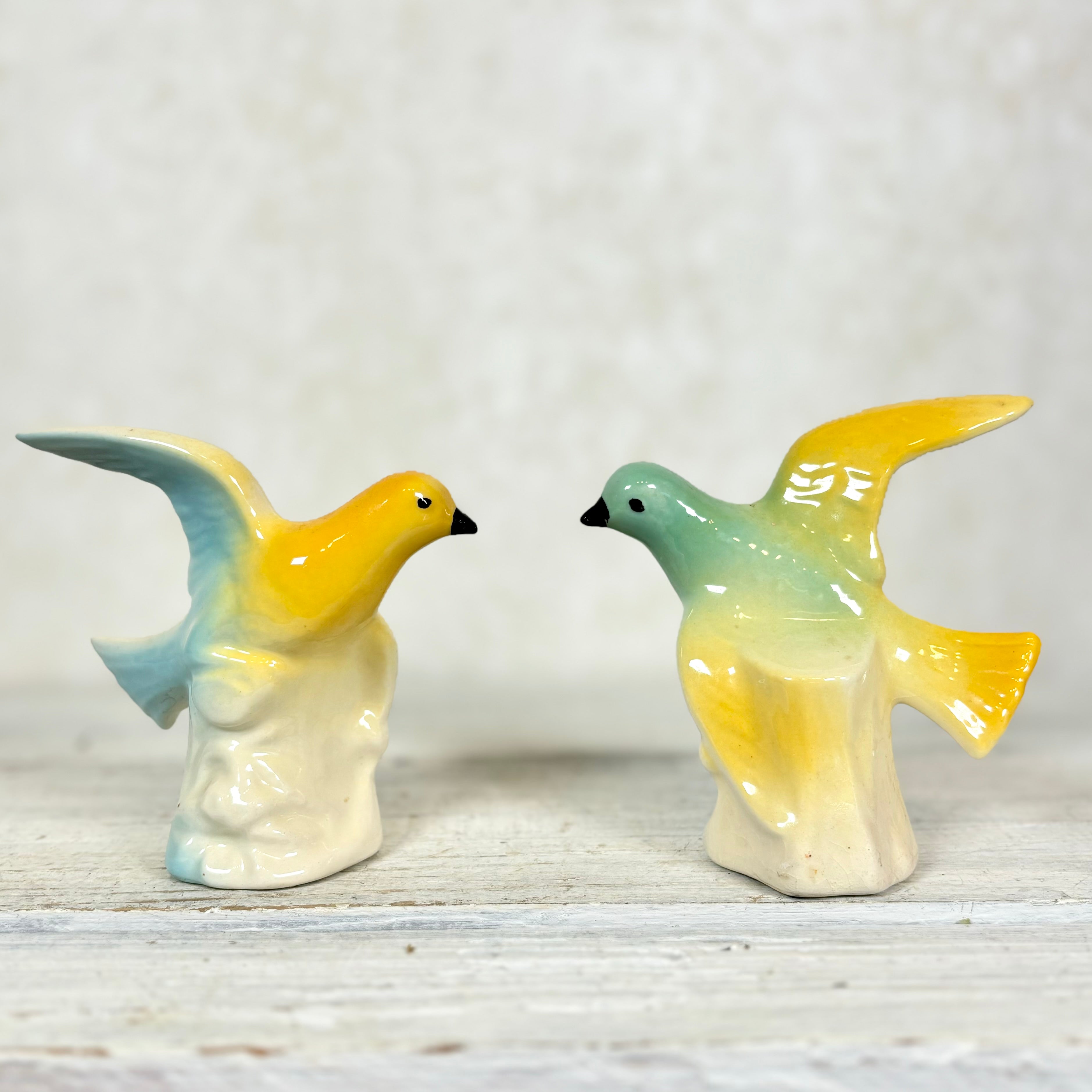 MCM Porcelain Bird Figurine Yellow