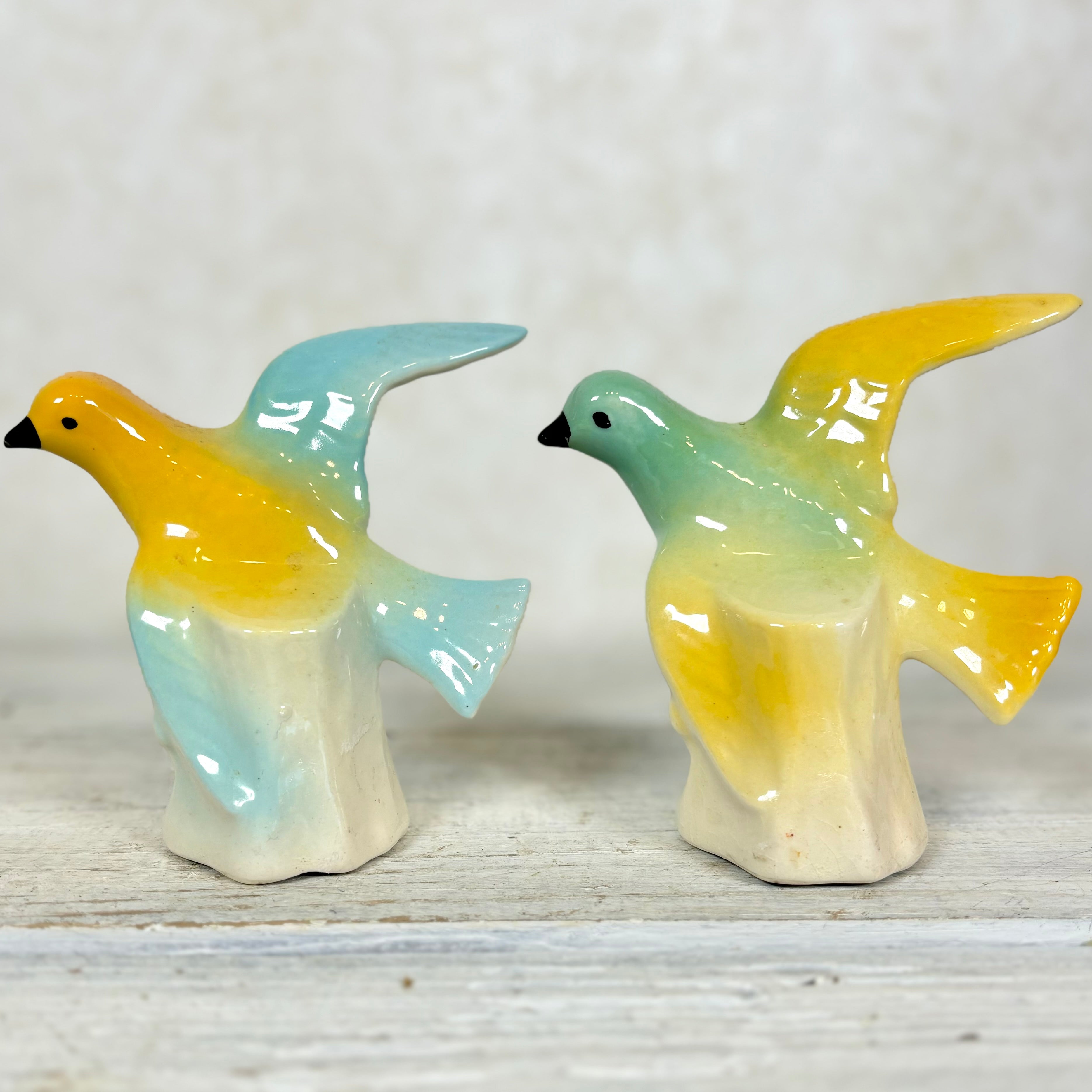 MCM Porcelain Bird Figurine Yellow