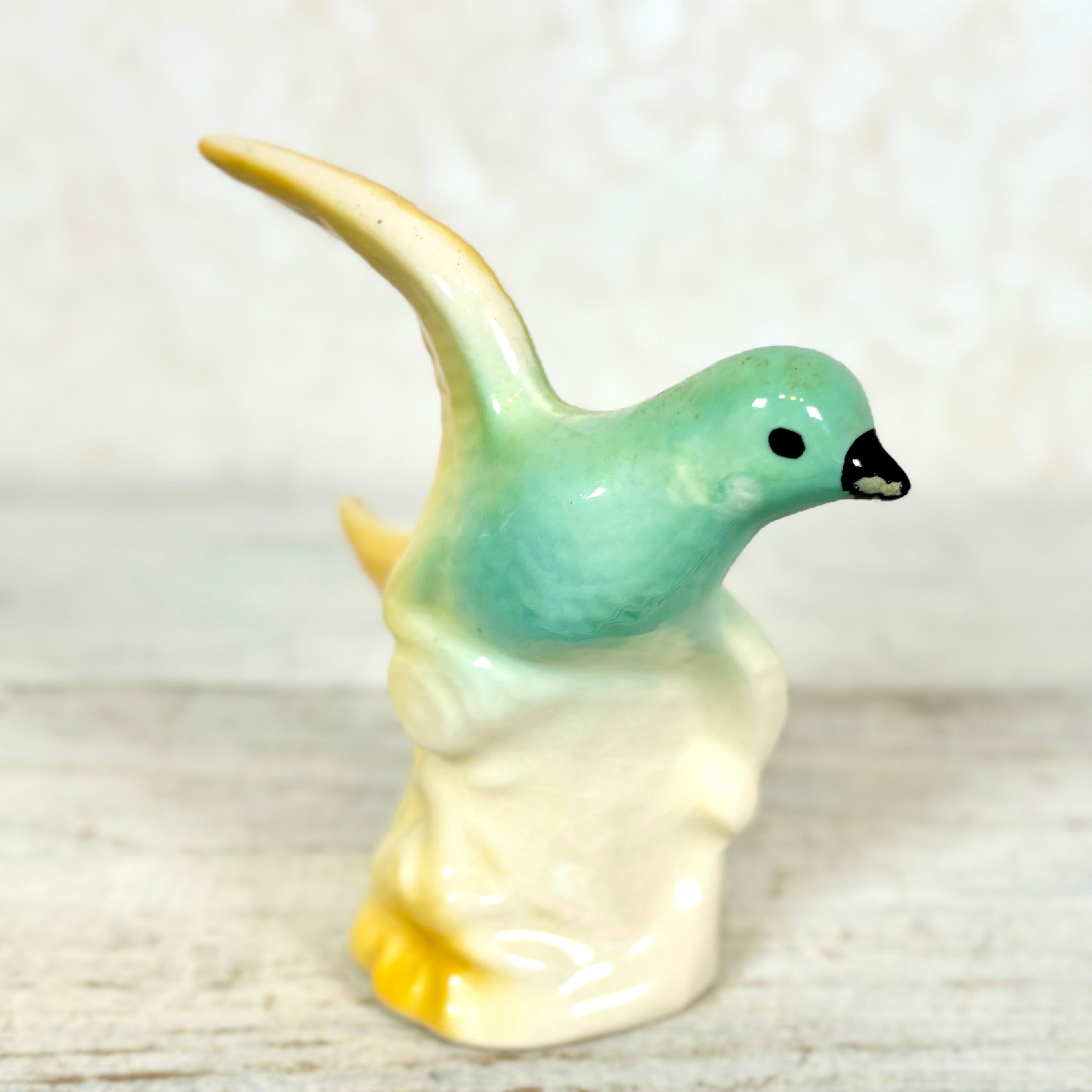 MCM Porcelain Bird Figurine Blue