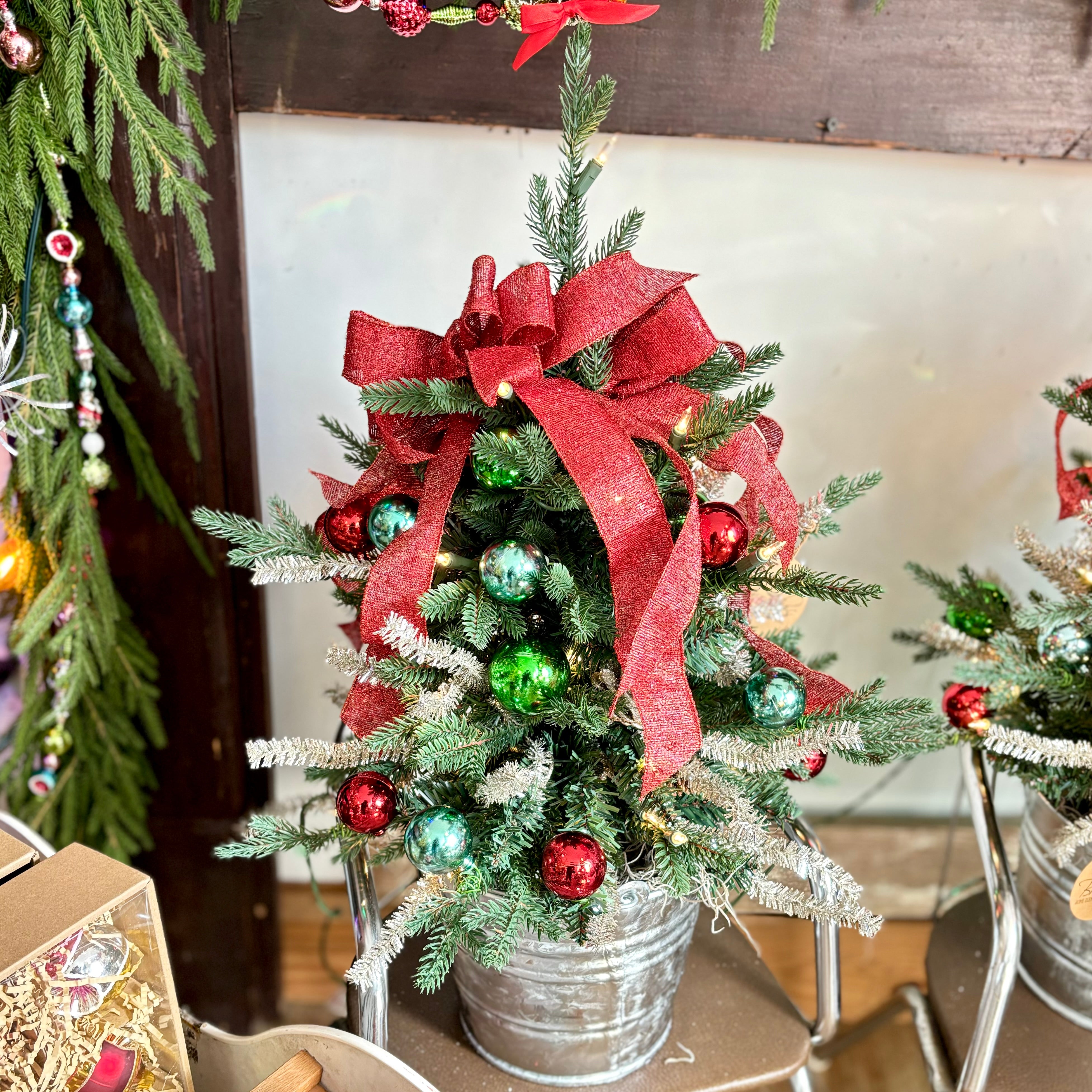 Retro-Inspo 2ft Decorated Tree Potted