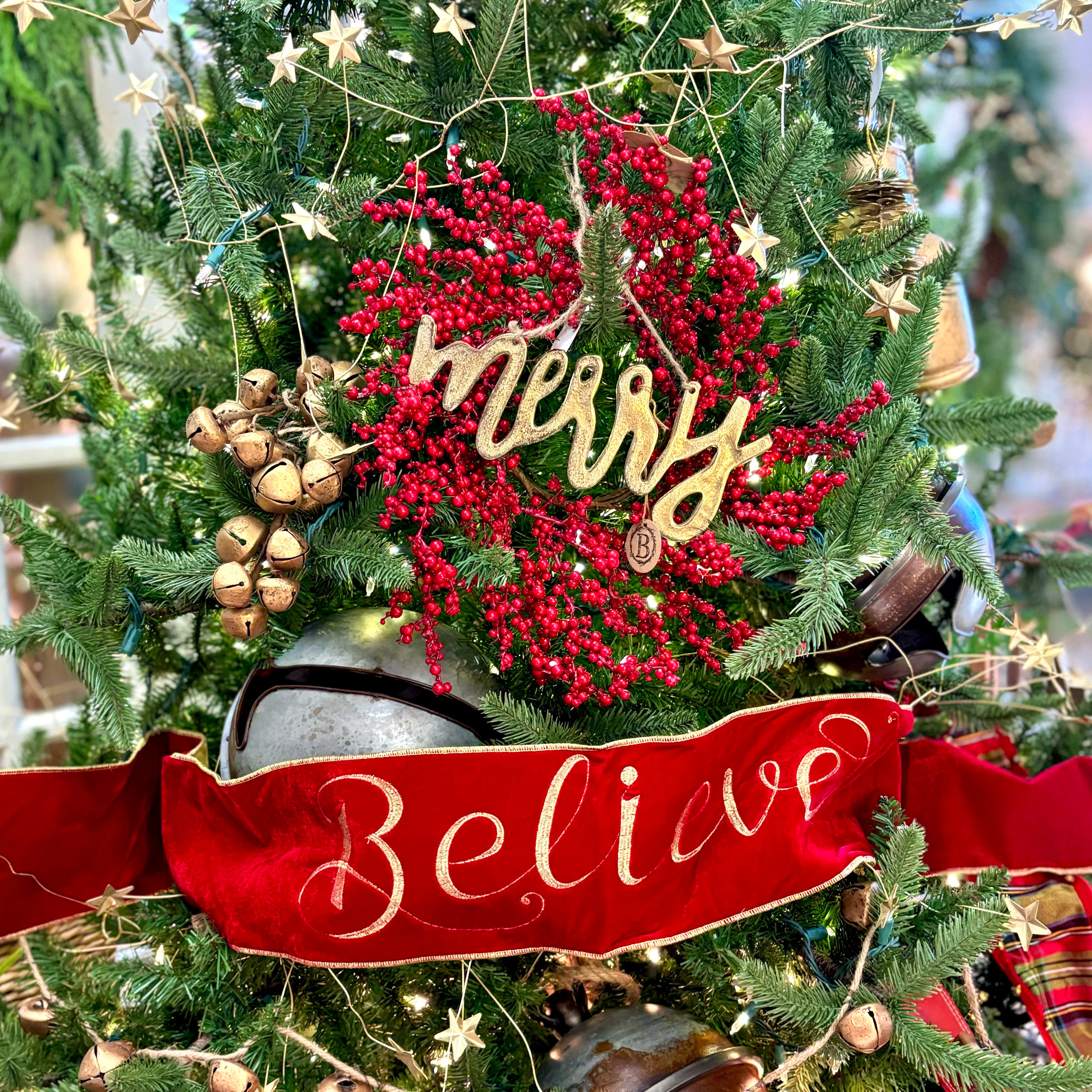 Gold Merry Sign