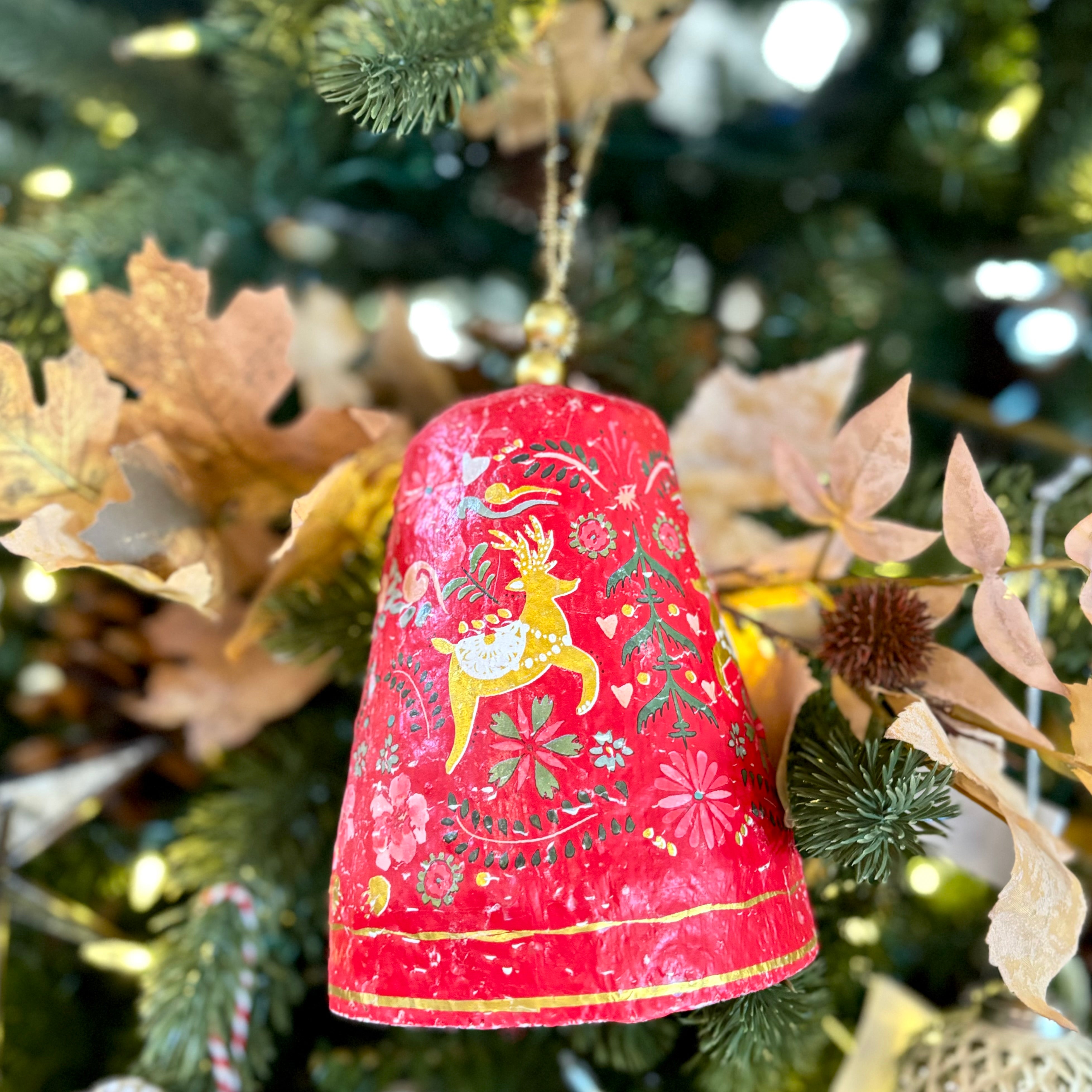 Folklore Red Bell Ornament