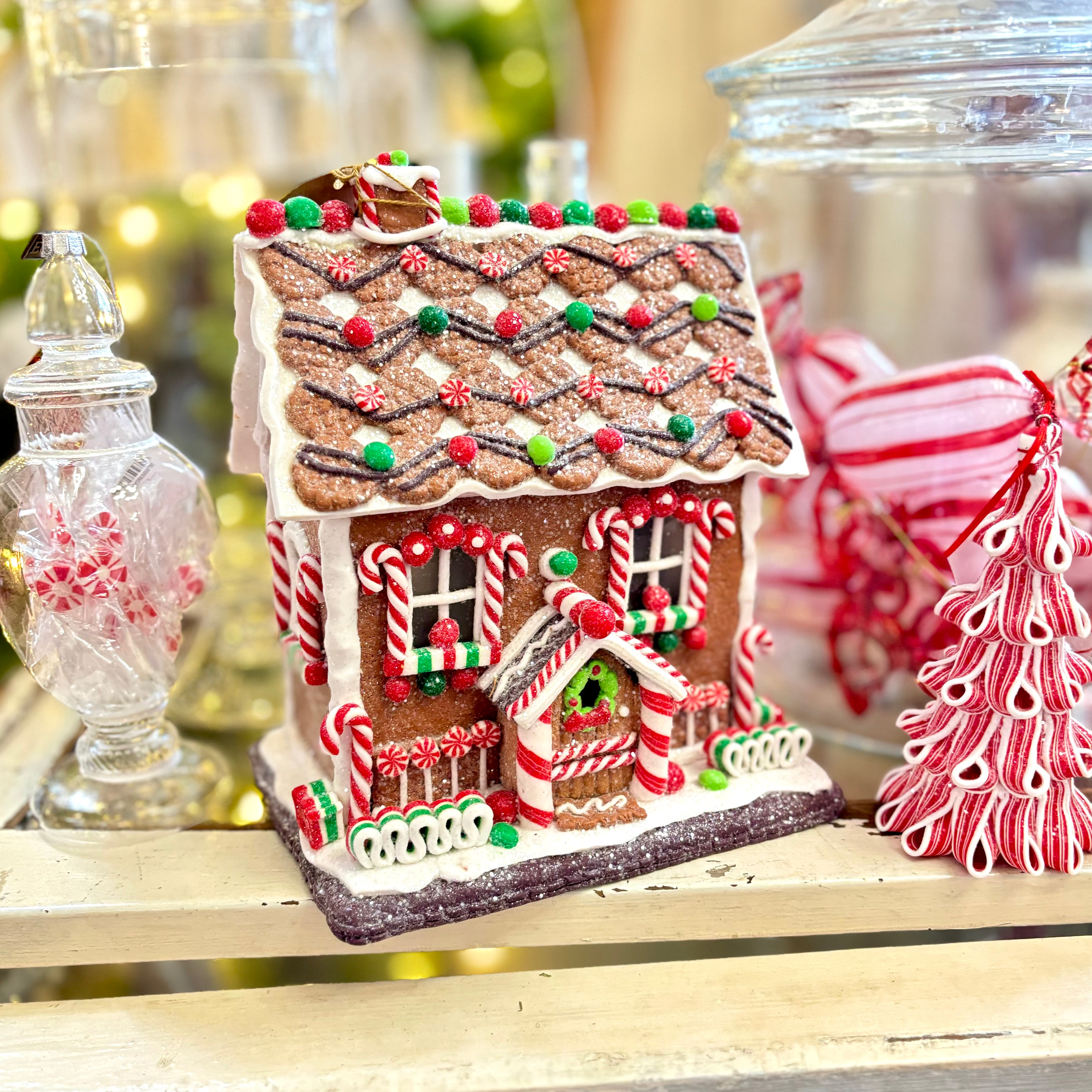 LED Lighted Resin Holiday Sweets House