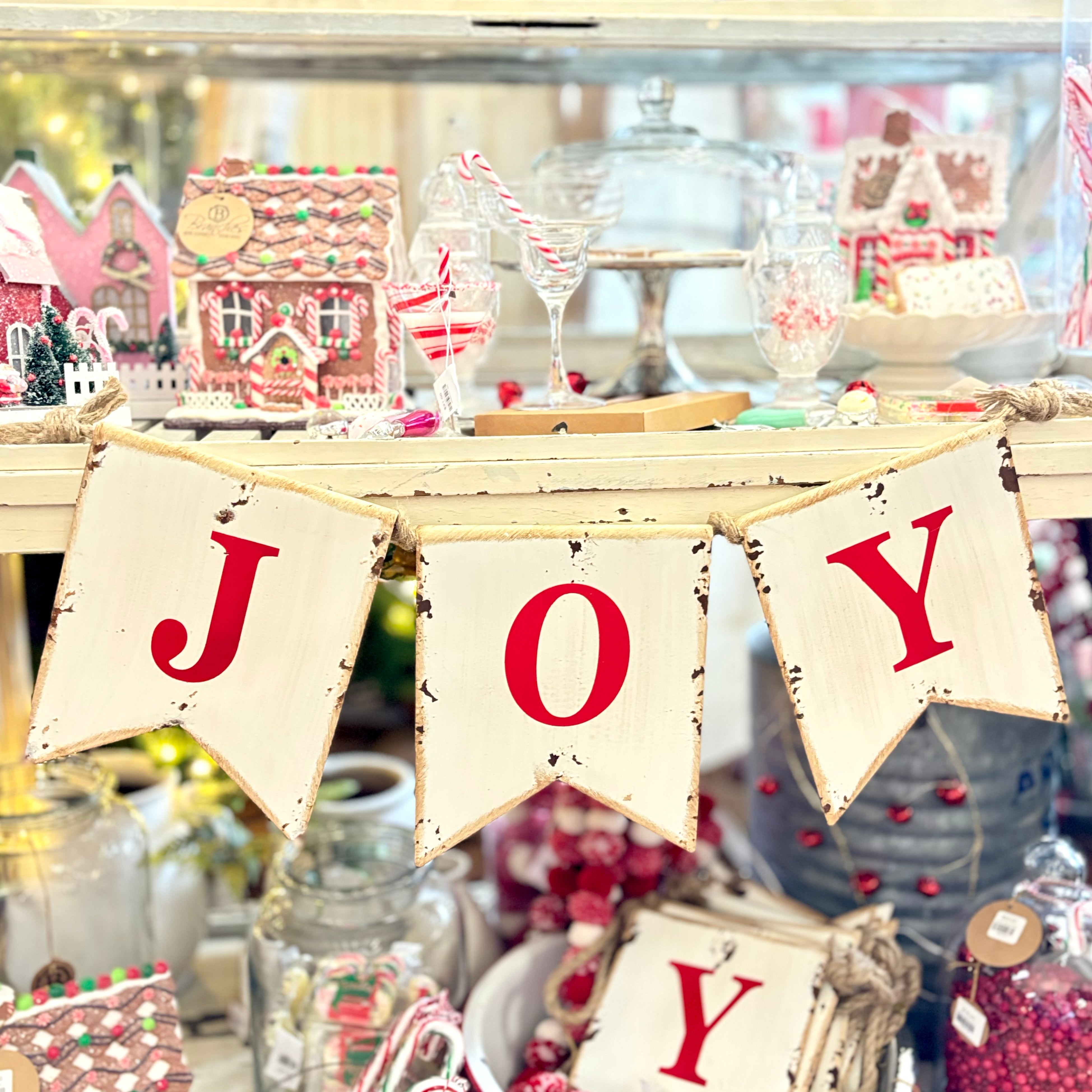 Holiday JOY Tin Banner