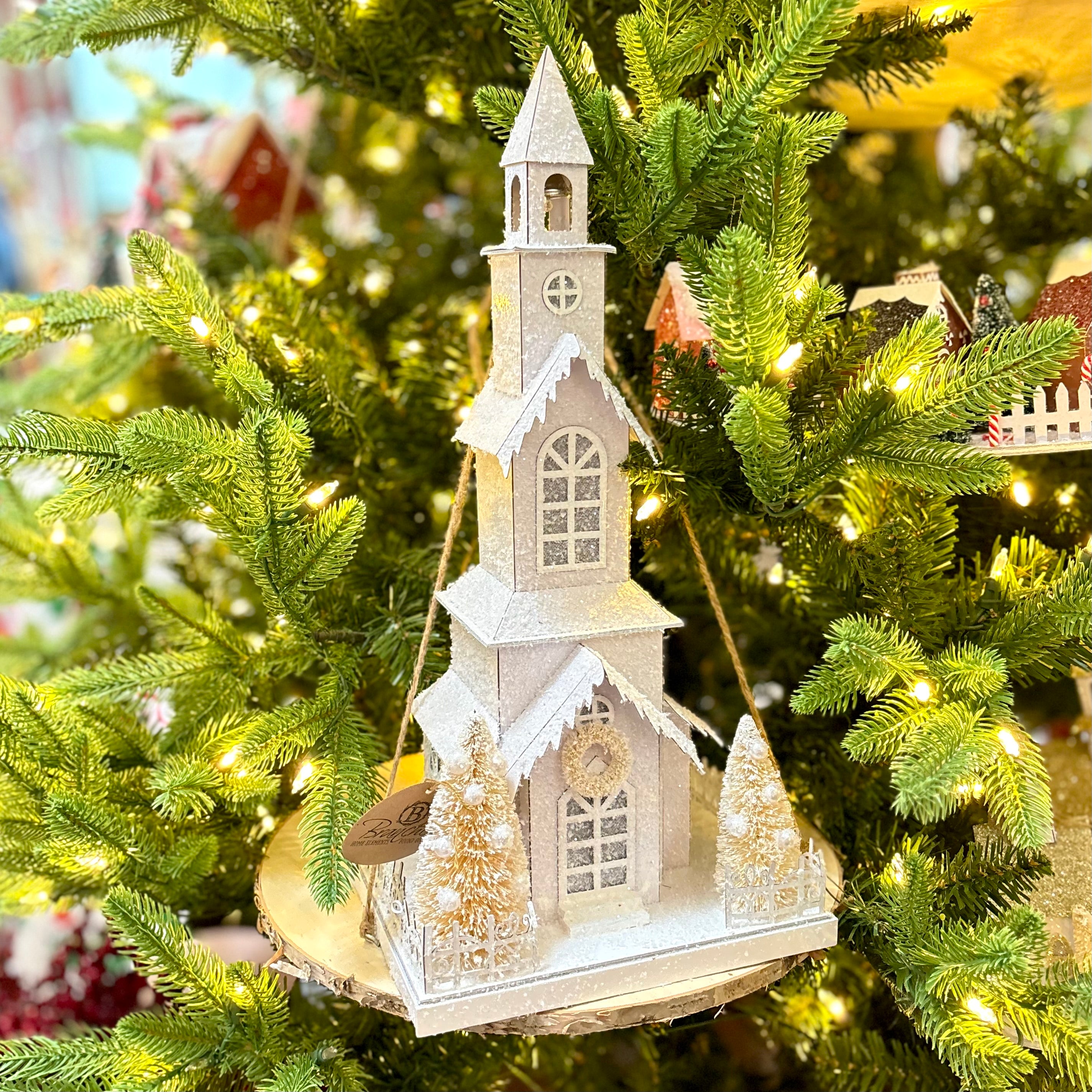 Cardboard LED Snowy Church