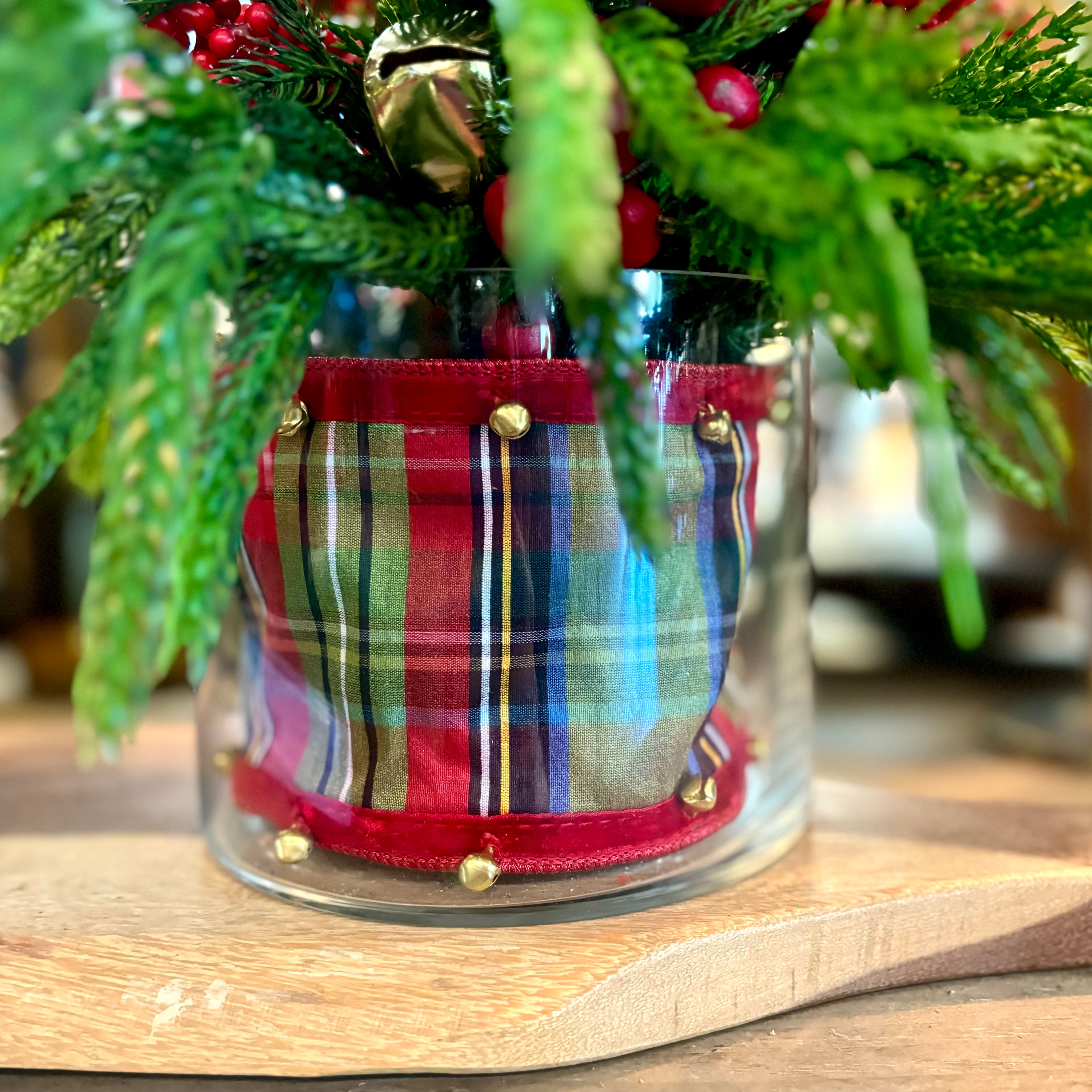 Jingle Bell Glass Vase