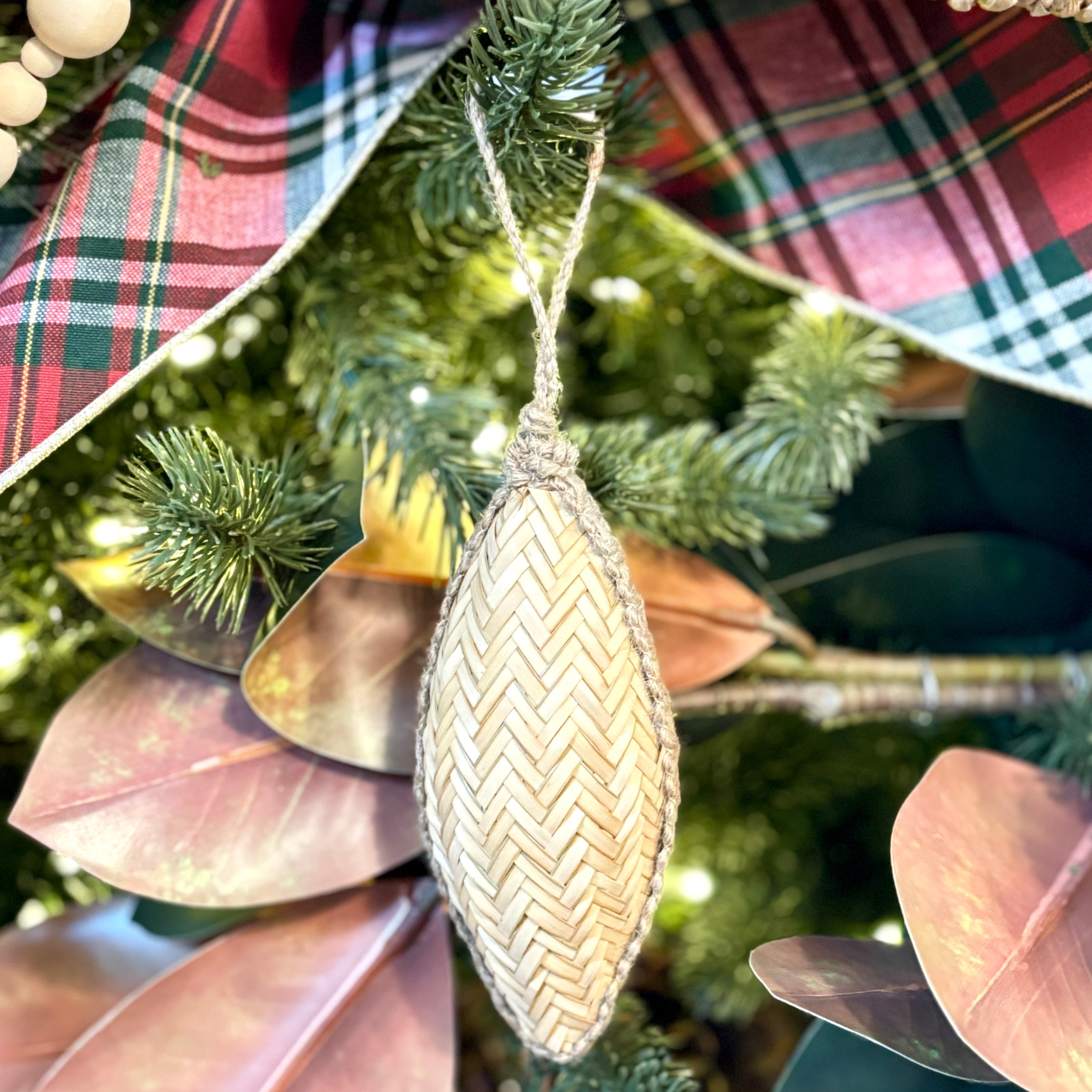 Bamboo Teardrop Ornament