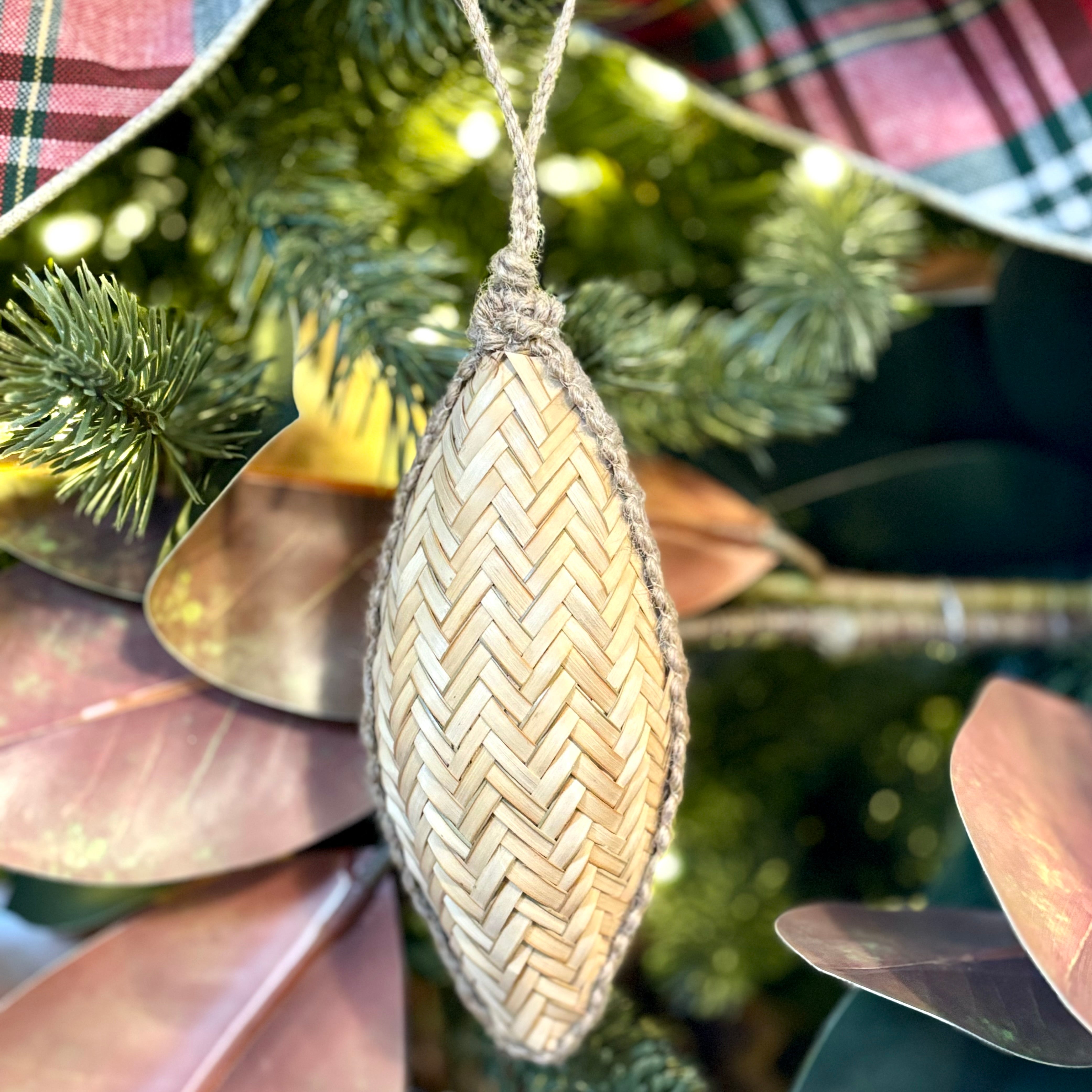 Bamboo Teardrop Ornament