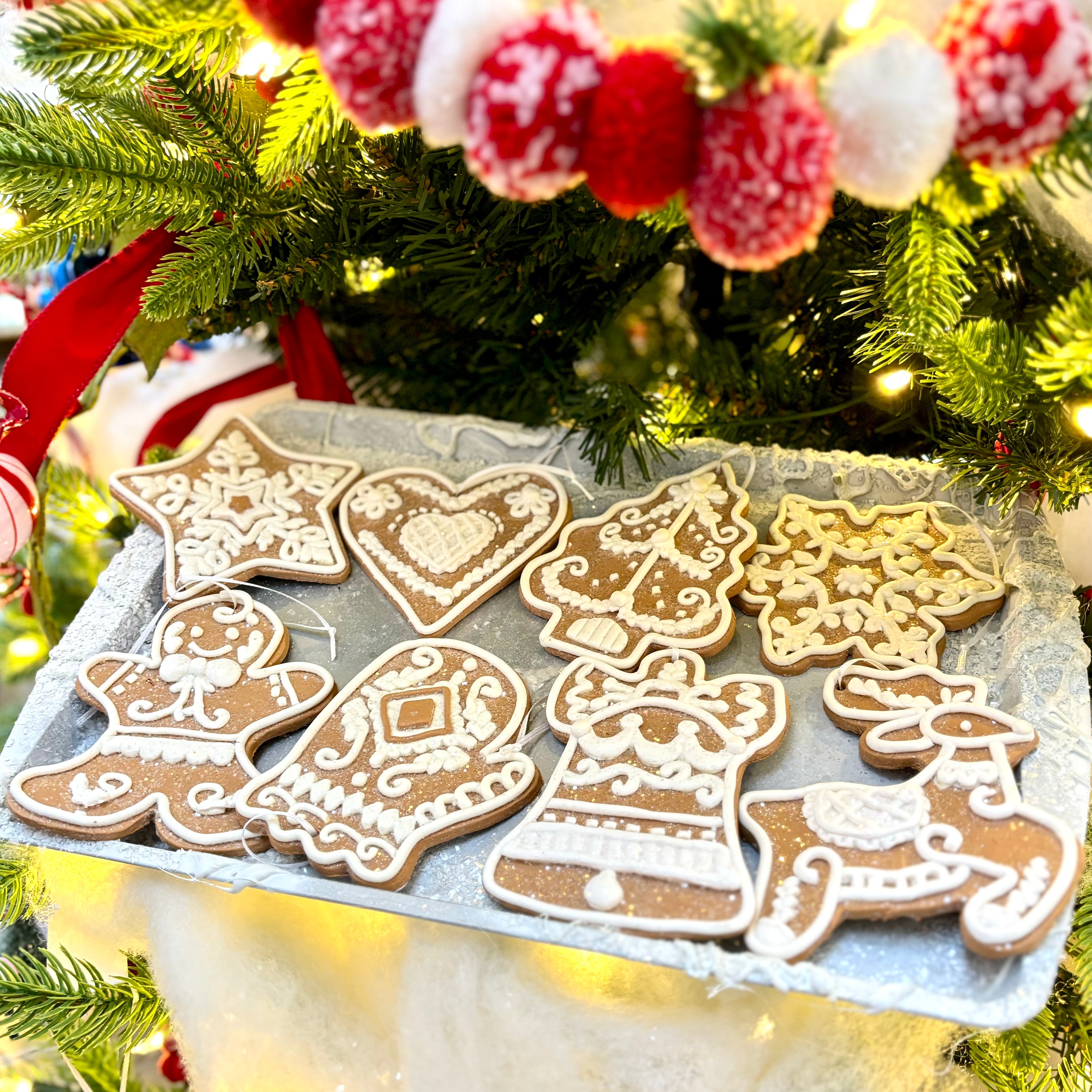 Gingerbread Ornaments Box of Eight