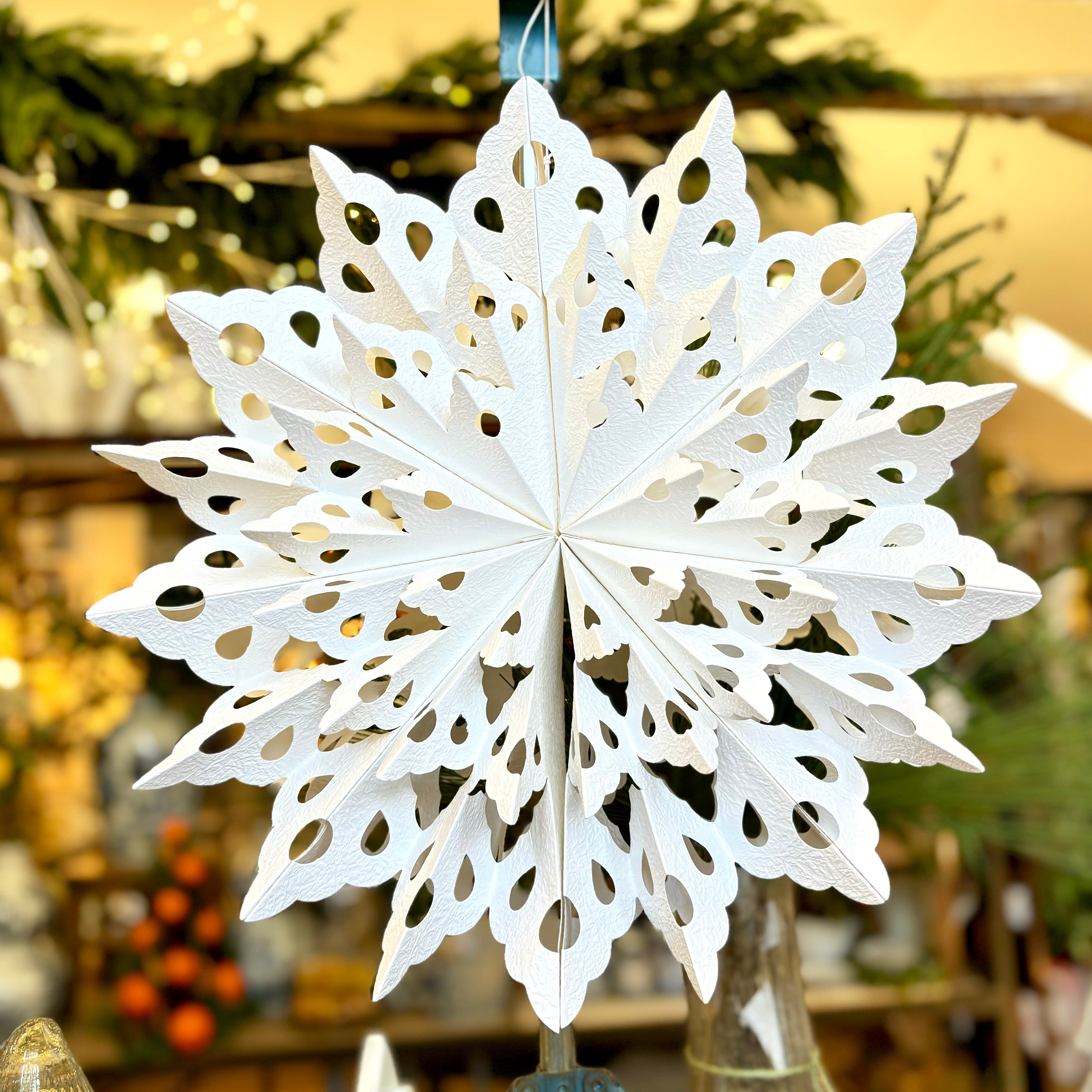 Fold Paper Cut Out Snowflake Ornament