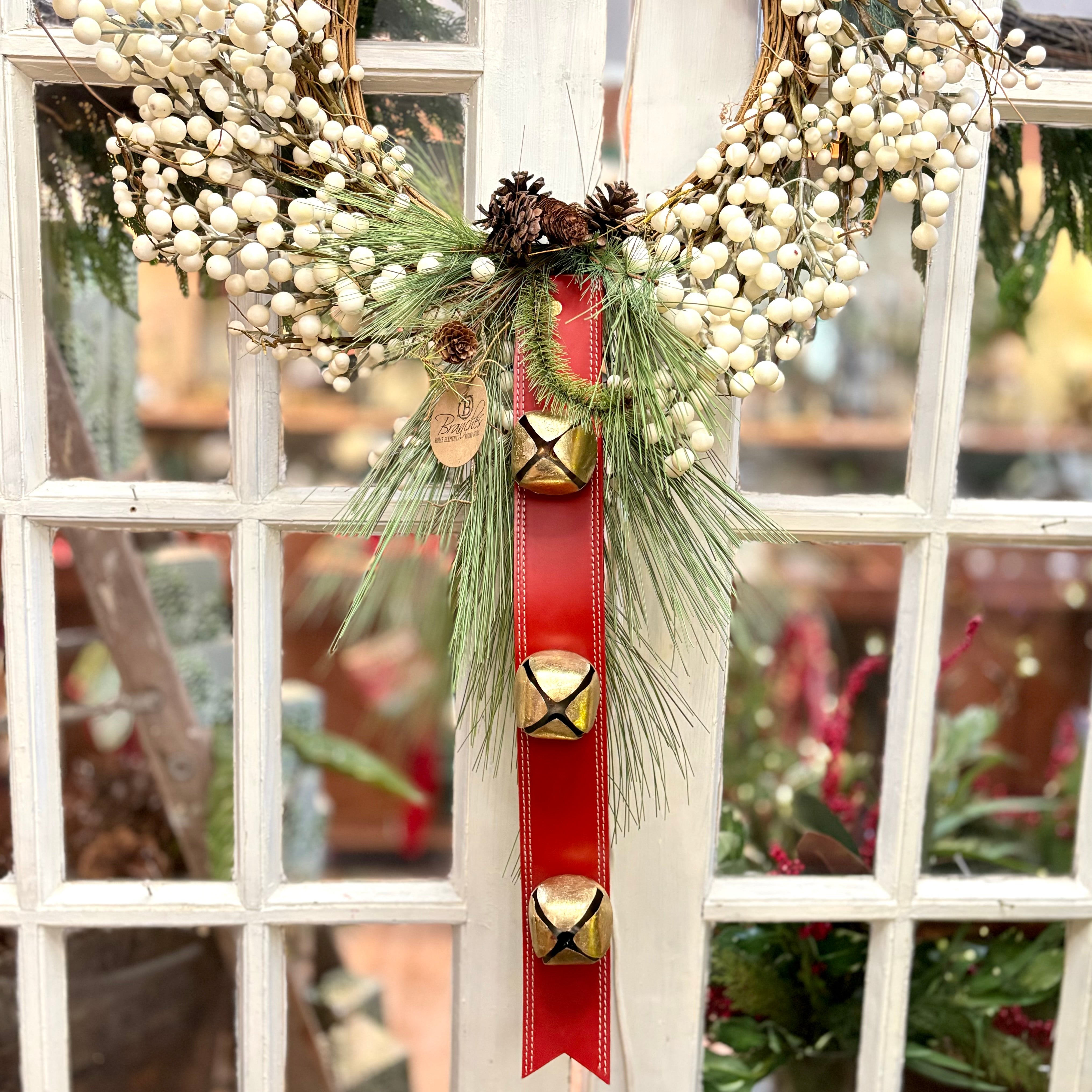 North Pole Bell & Pine Wreath Bough