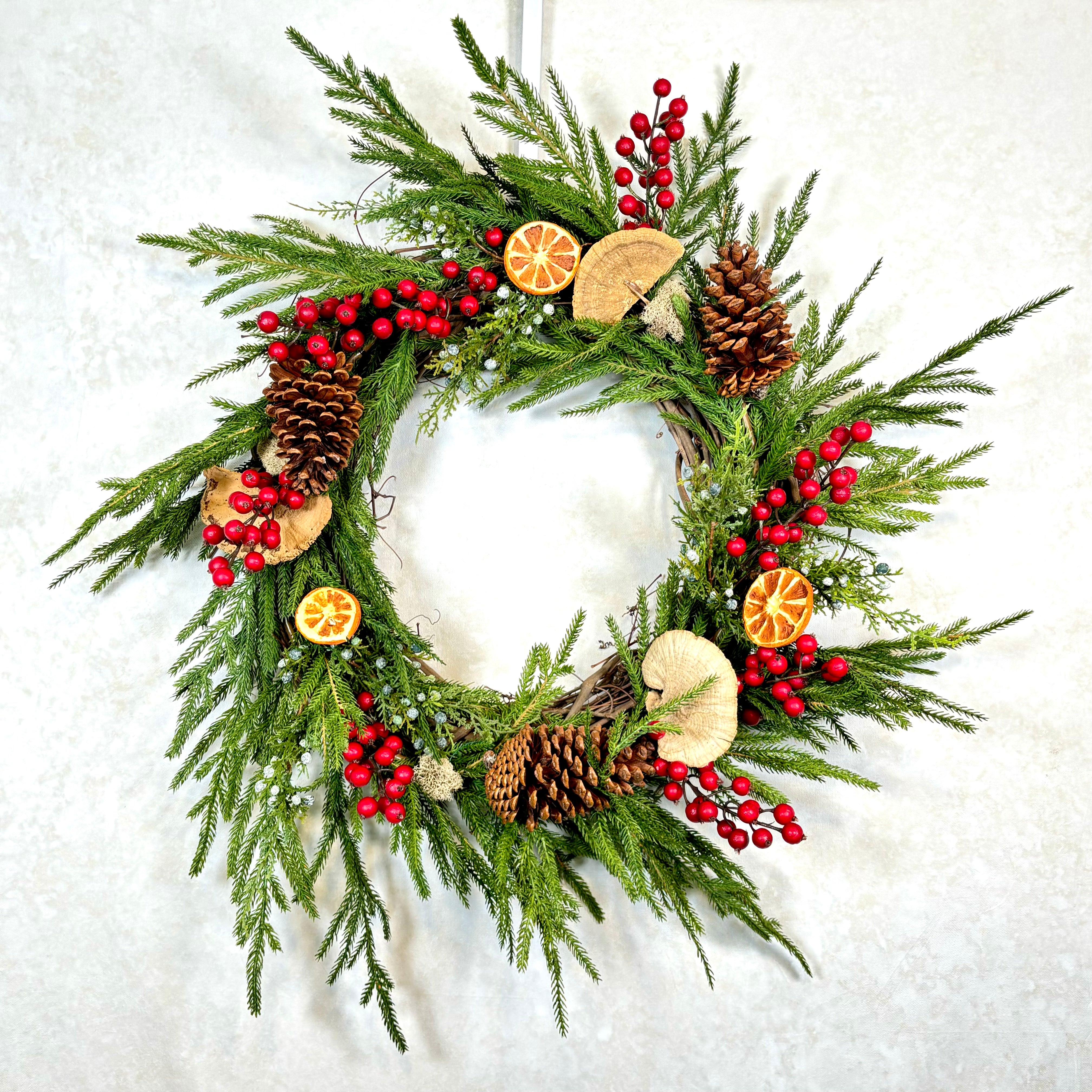 Winter Berry & Orange Wreath