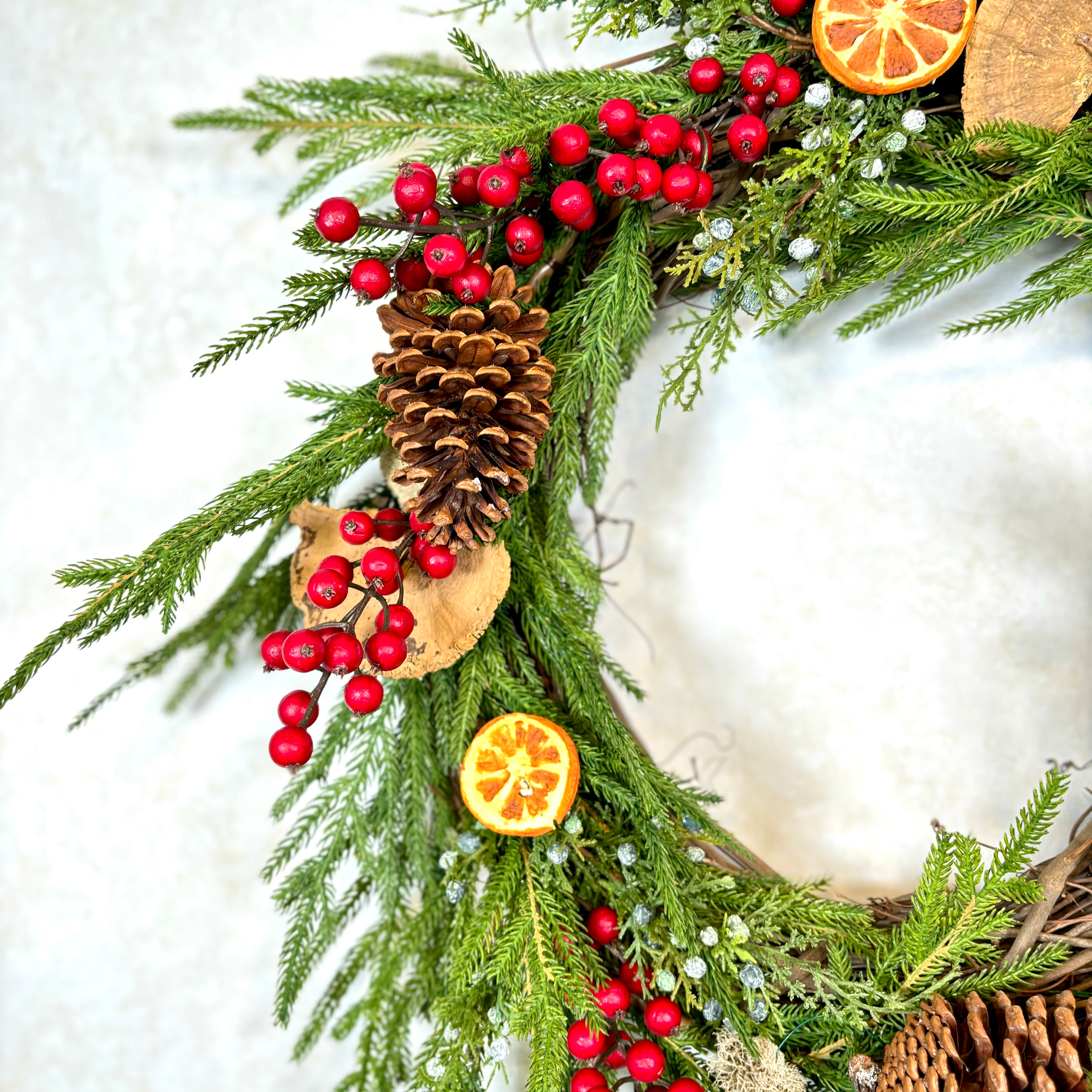 Winter Berry & Orange Wreath