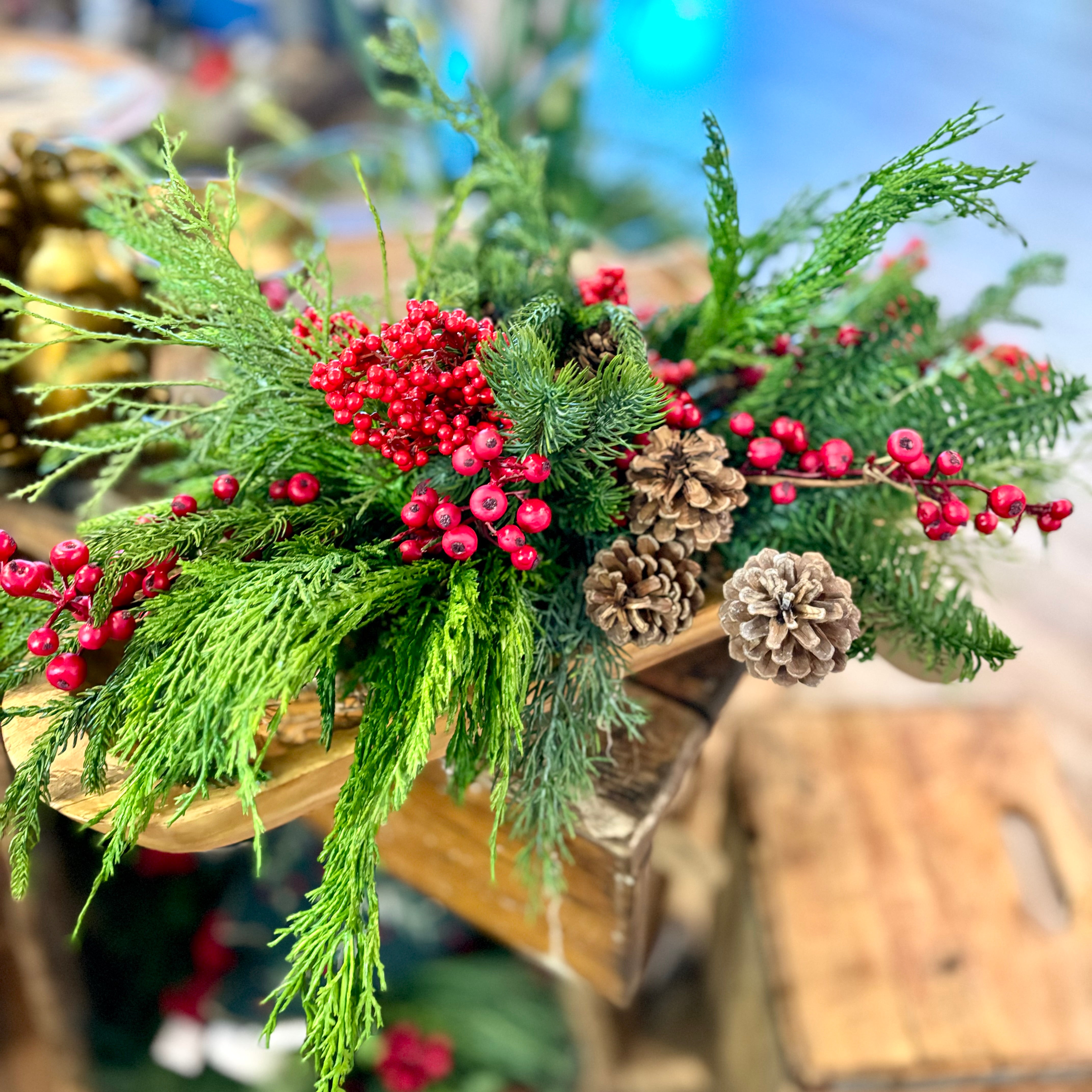 Berry Good Red Holiday Centerpiece Drop In