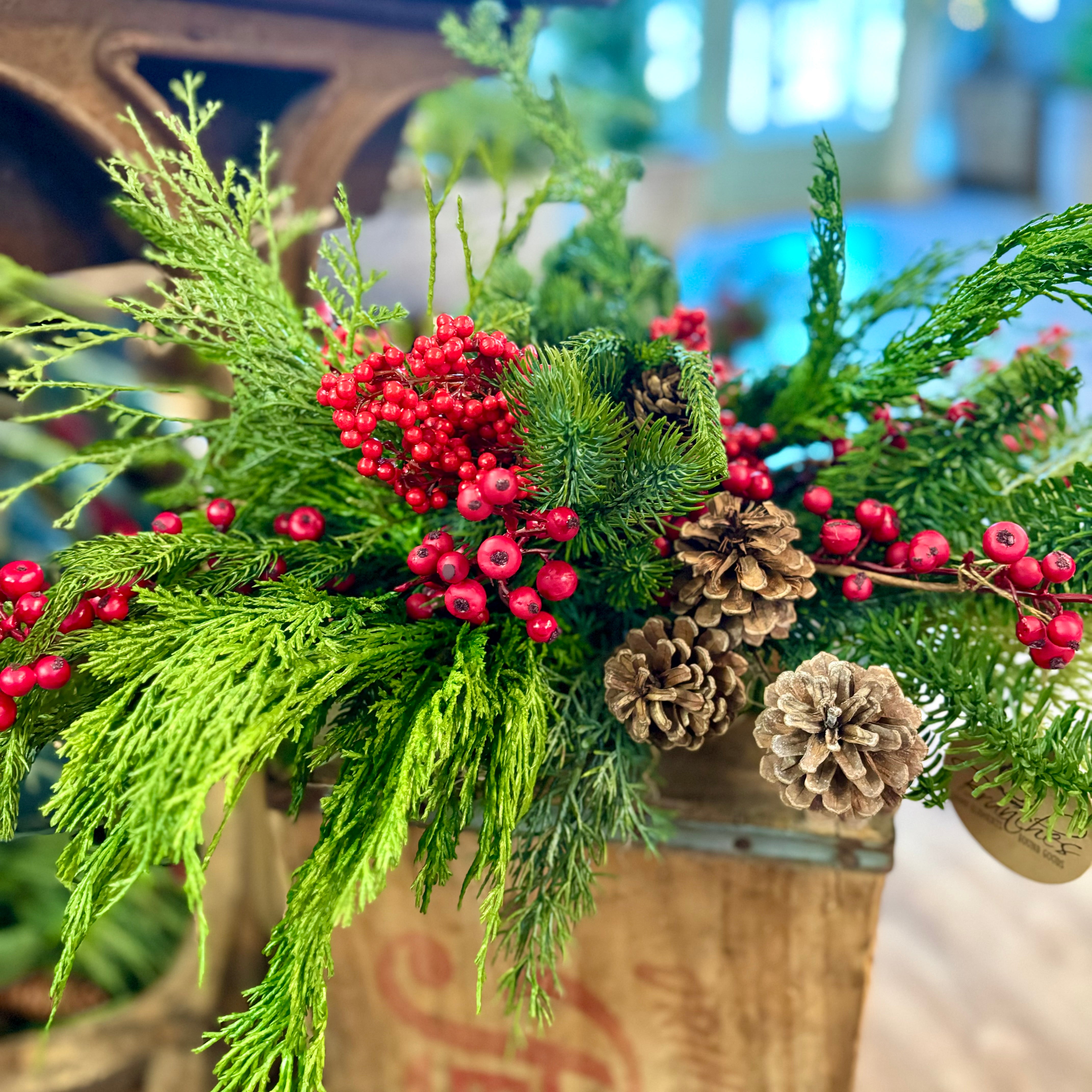 Berry Good Red Holiday Centerpiece Drop In