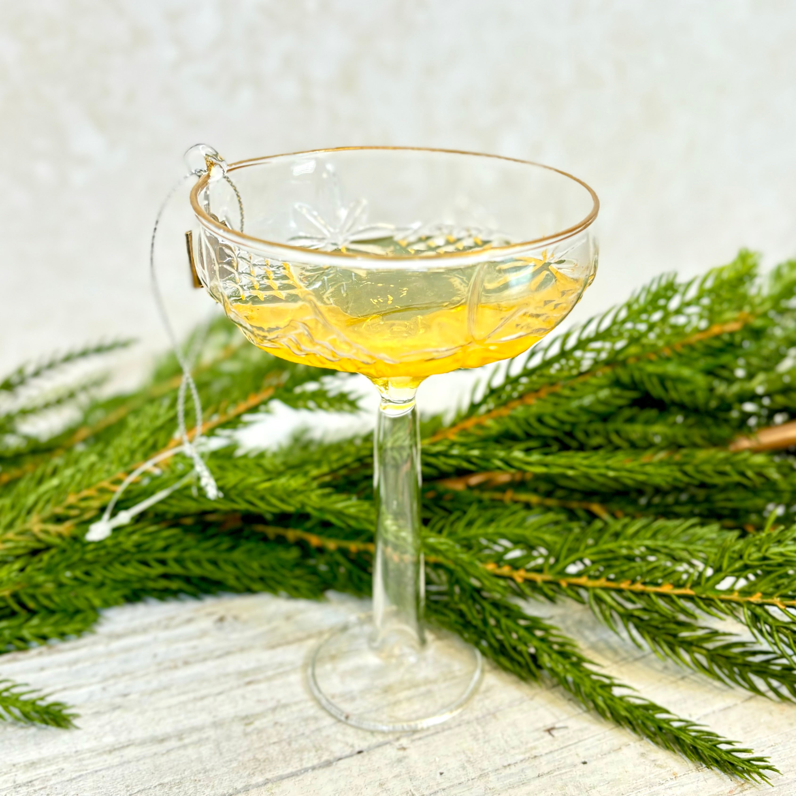 Elegant Coup Champagne Glass Ornament