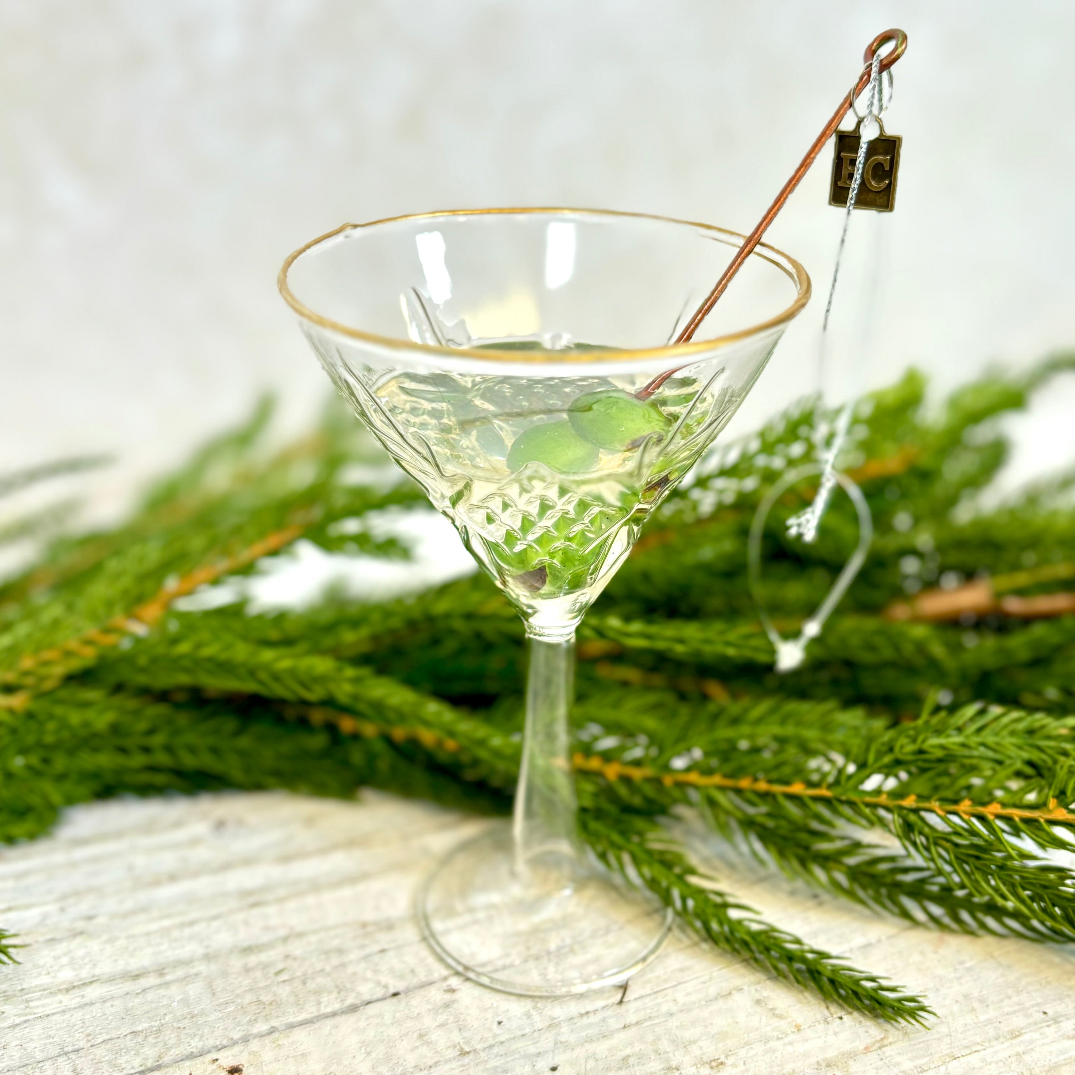 Elegant Martini Glass Ornament