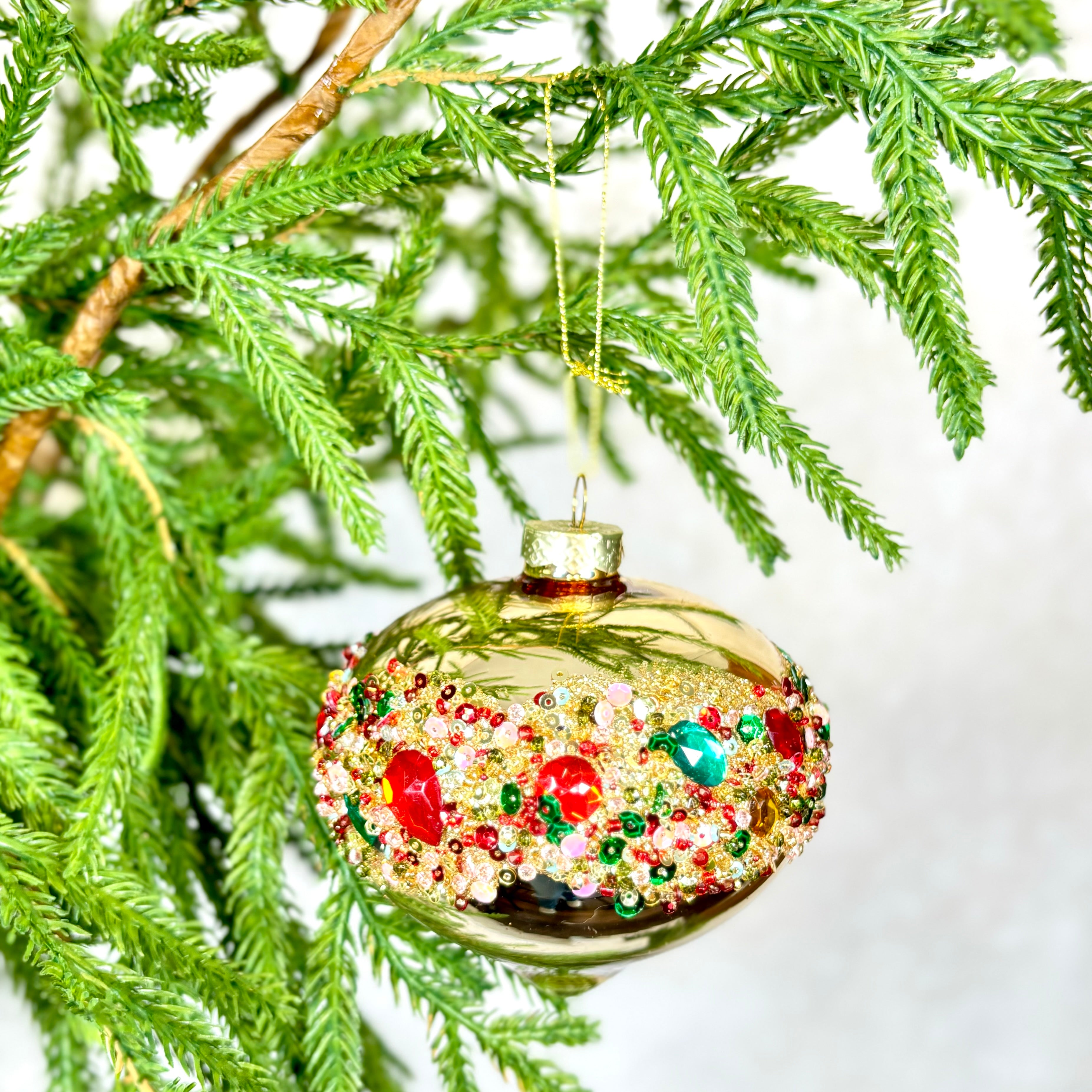 Gold Glass Sparkle Ornament