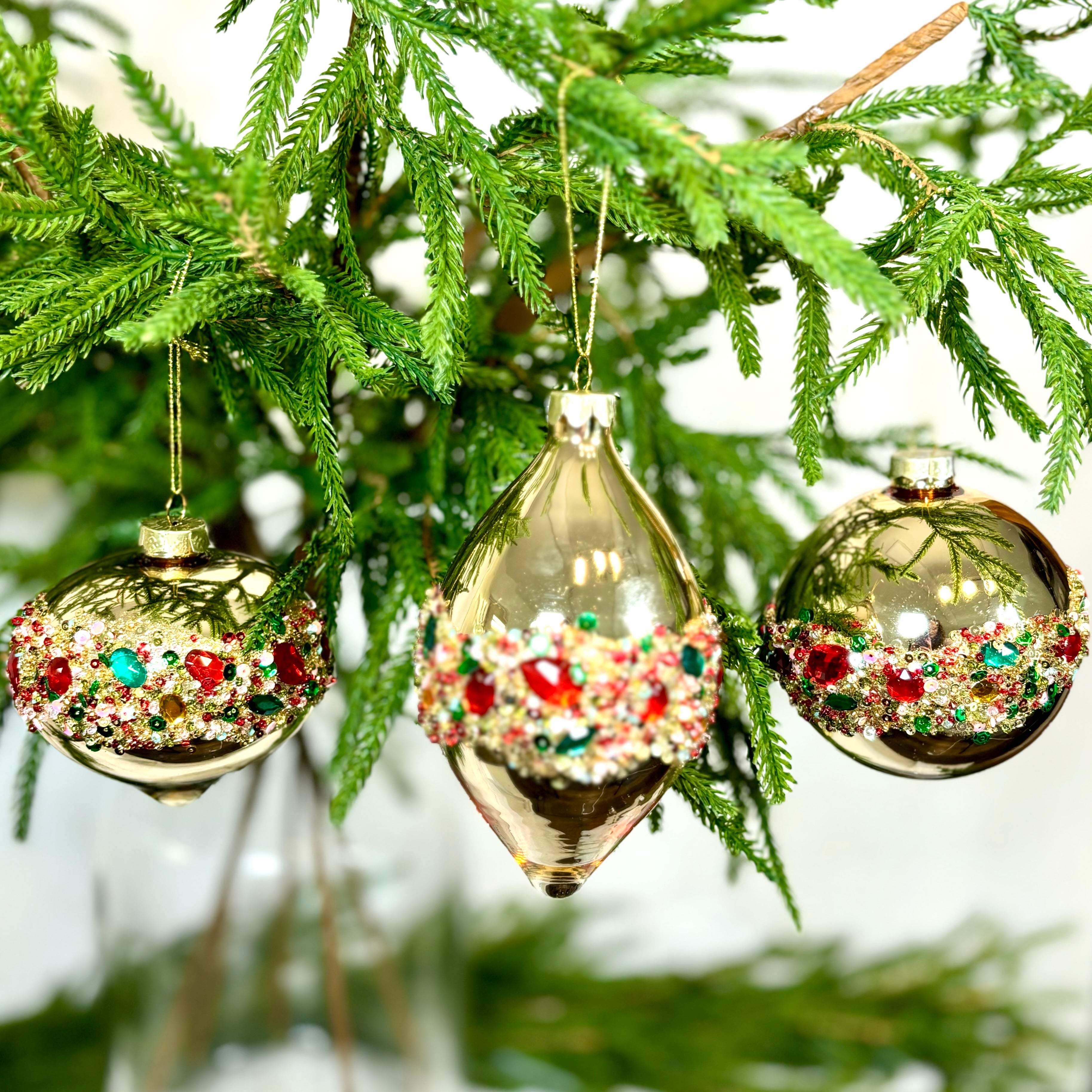 Gold Glass Sparkle Ornament