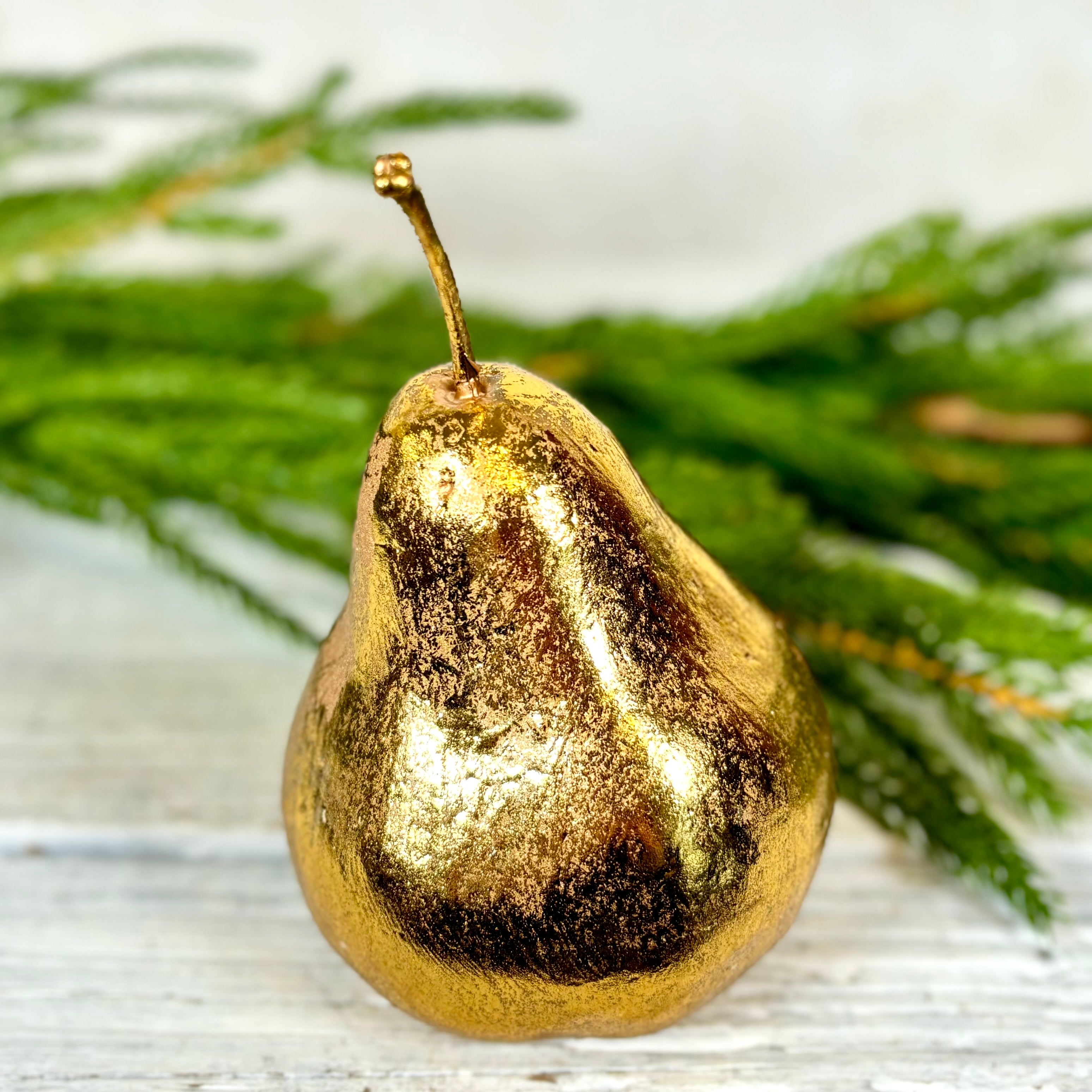 Gold Metallic Pear