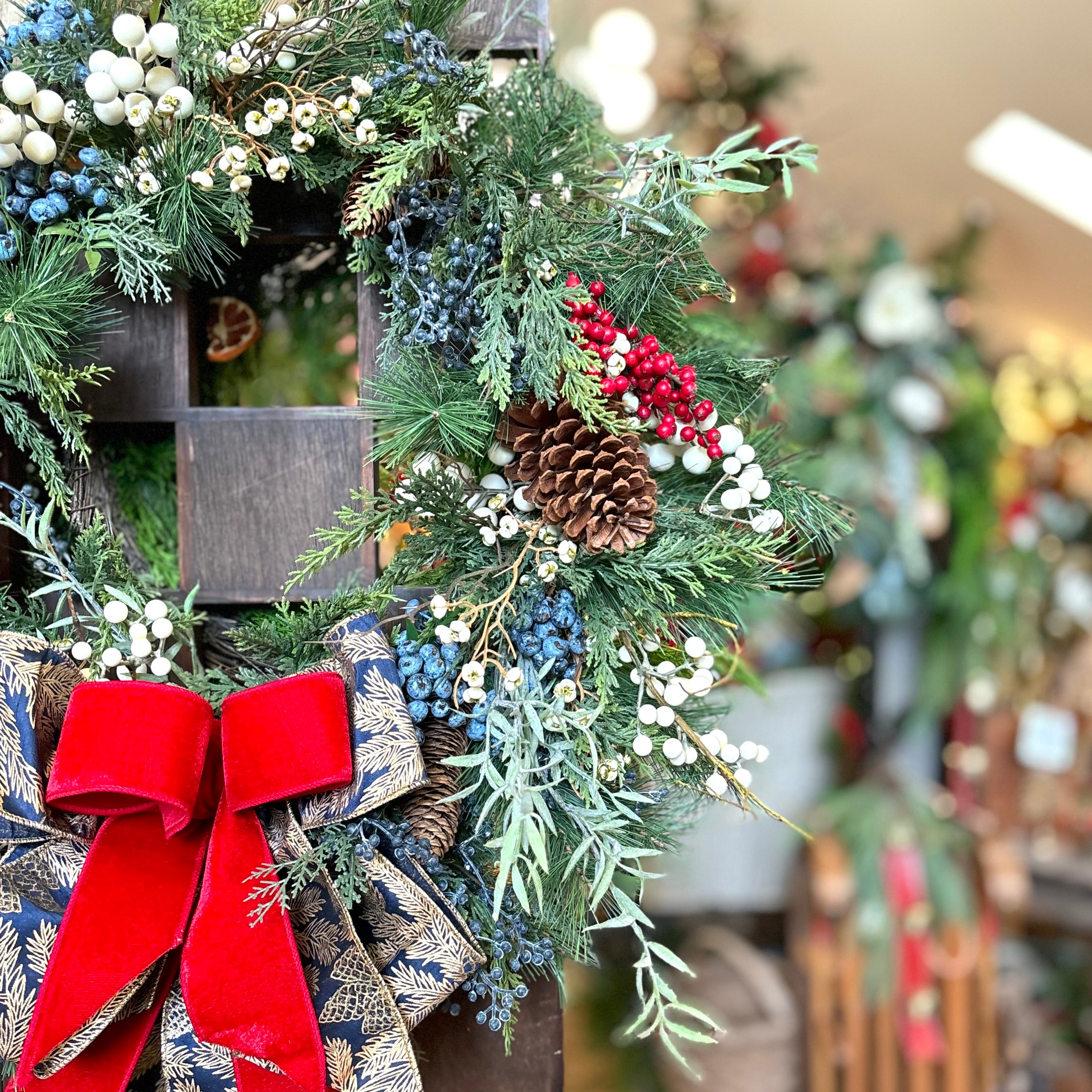 Chinoiserie Christmas Wreath