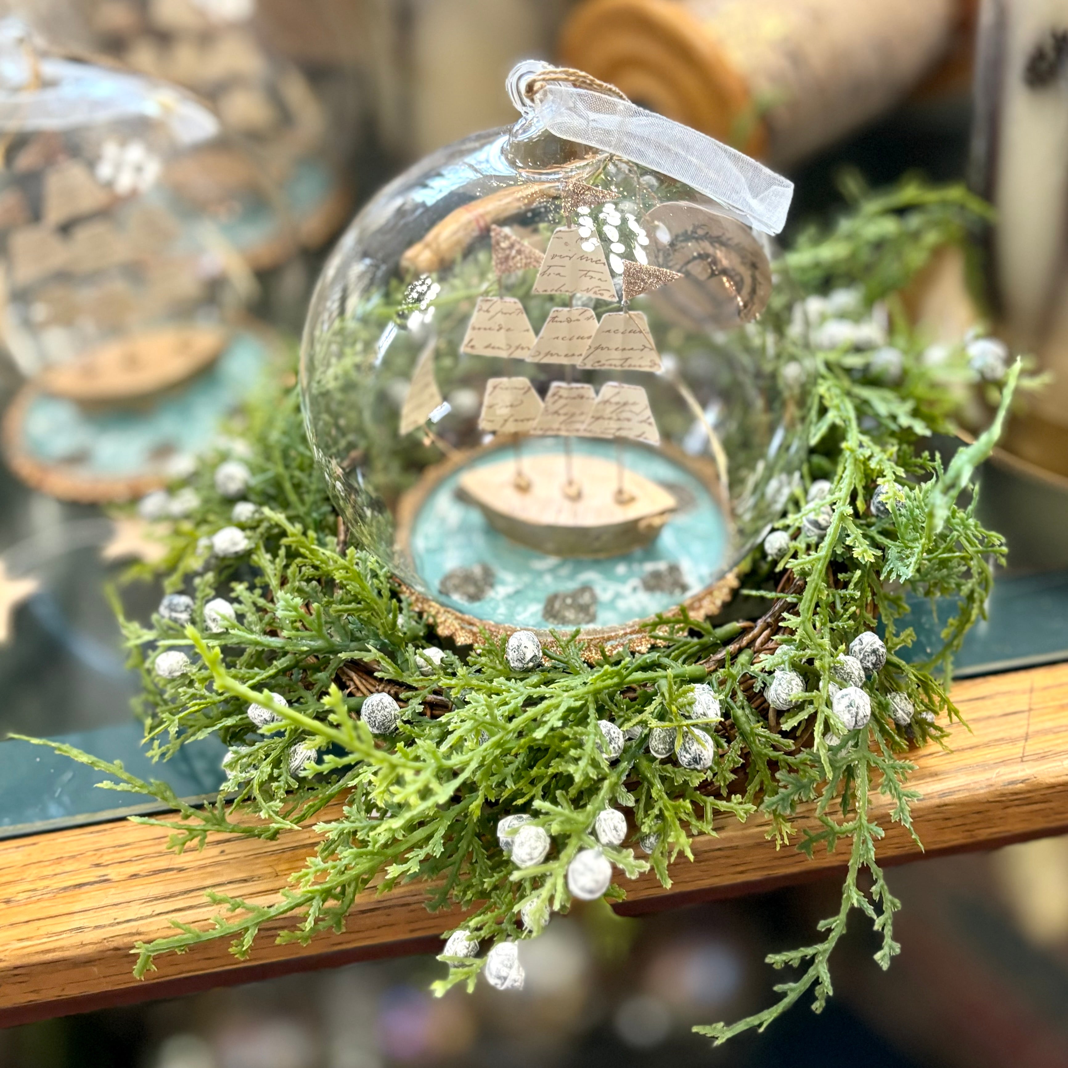 8"D Seeding Juniper Wreath