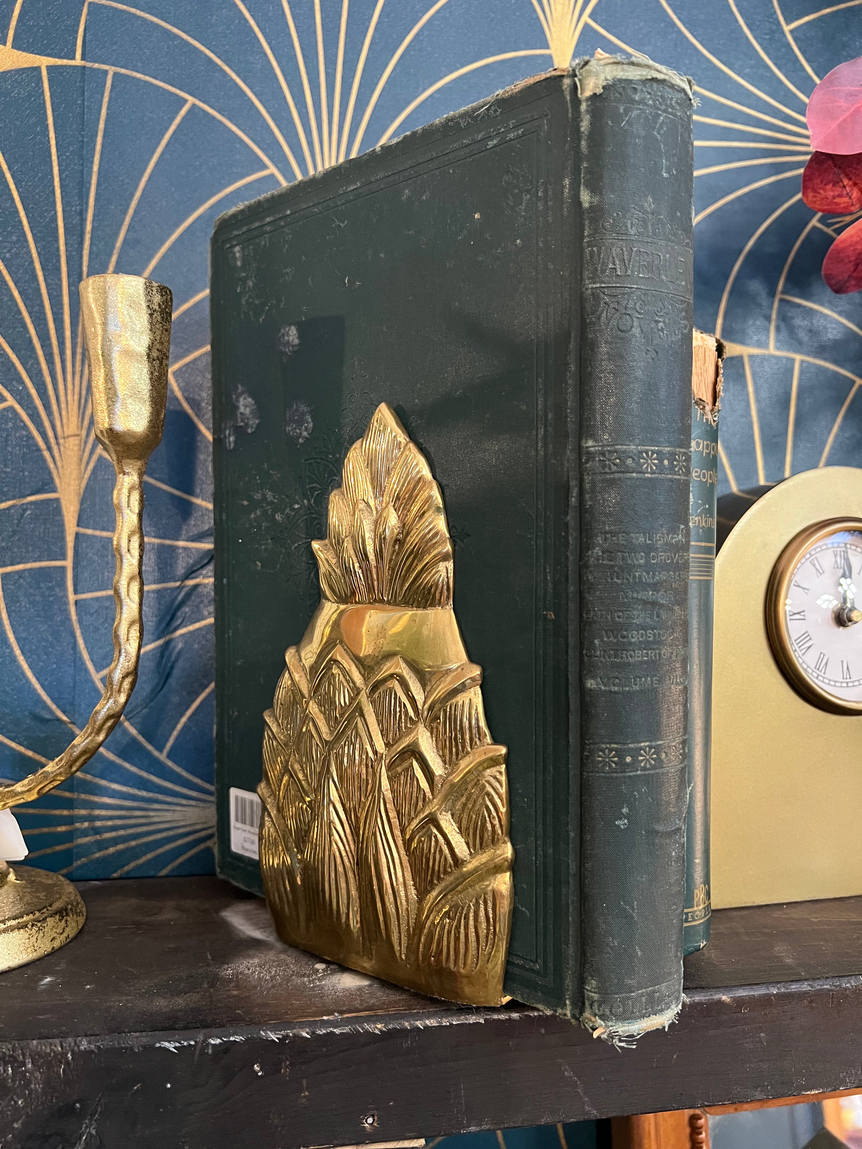 Pair of Brass Pineapple Bookends