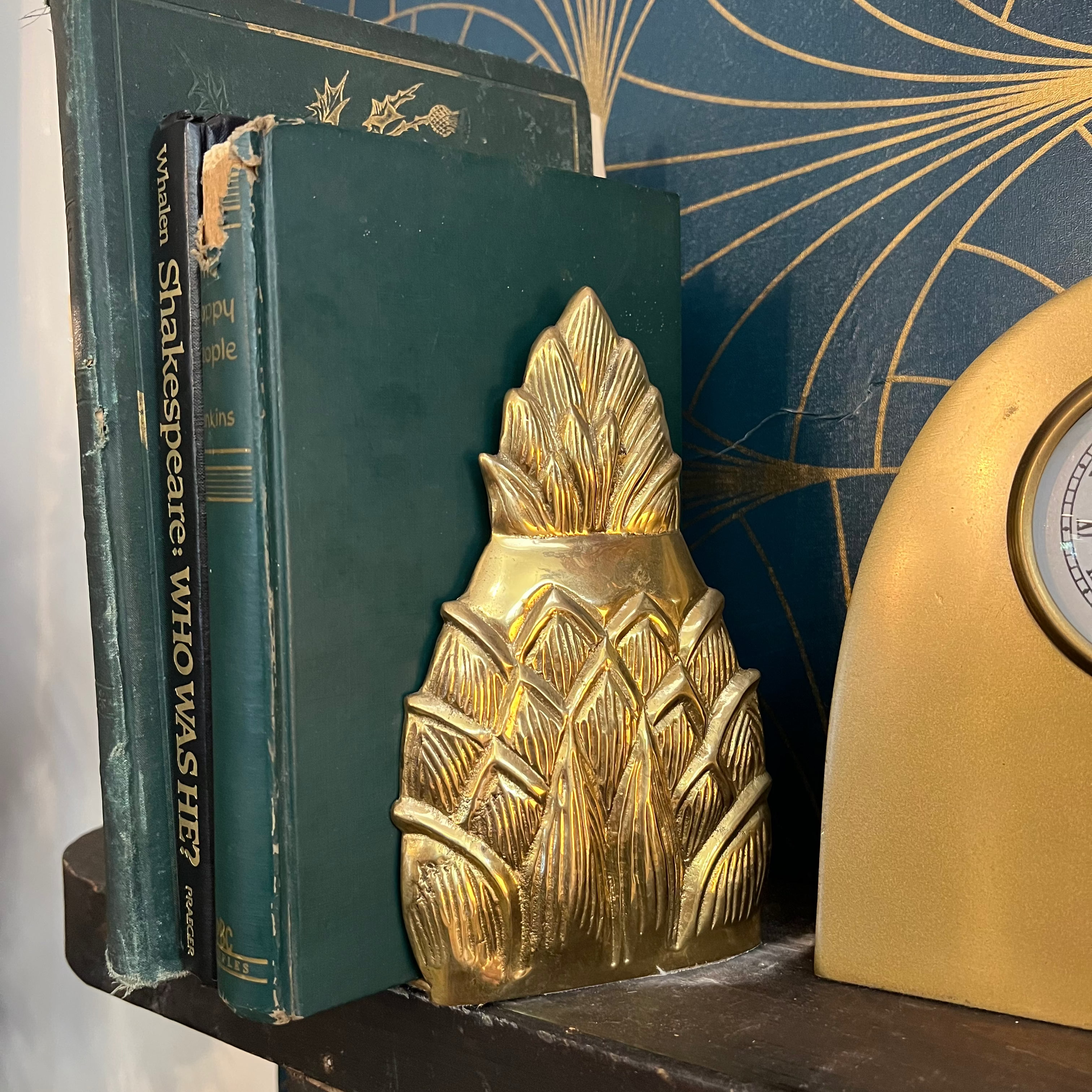 Pair of Brass Pineapple Bookends