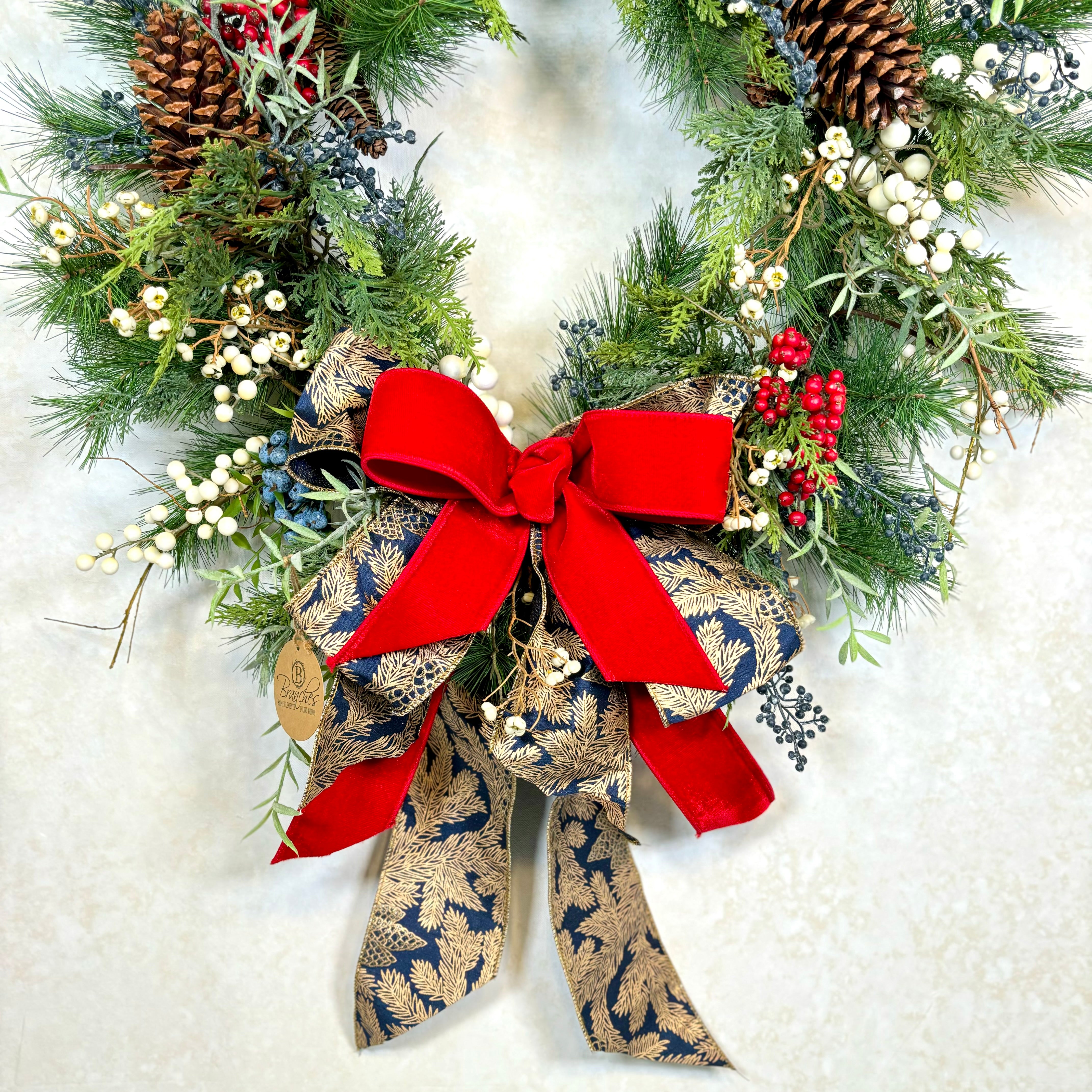 Chinoiserie Christmas Wreath