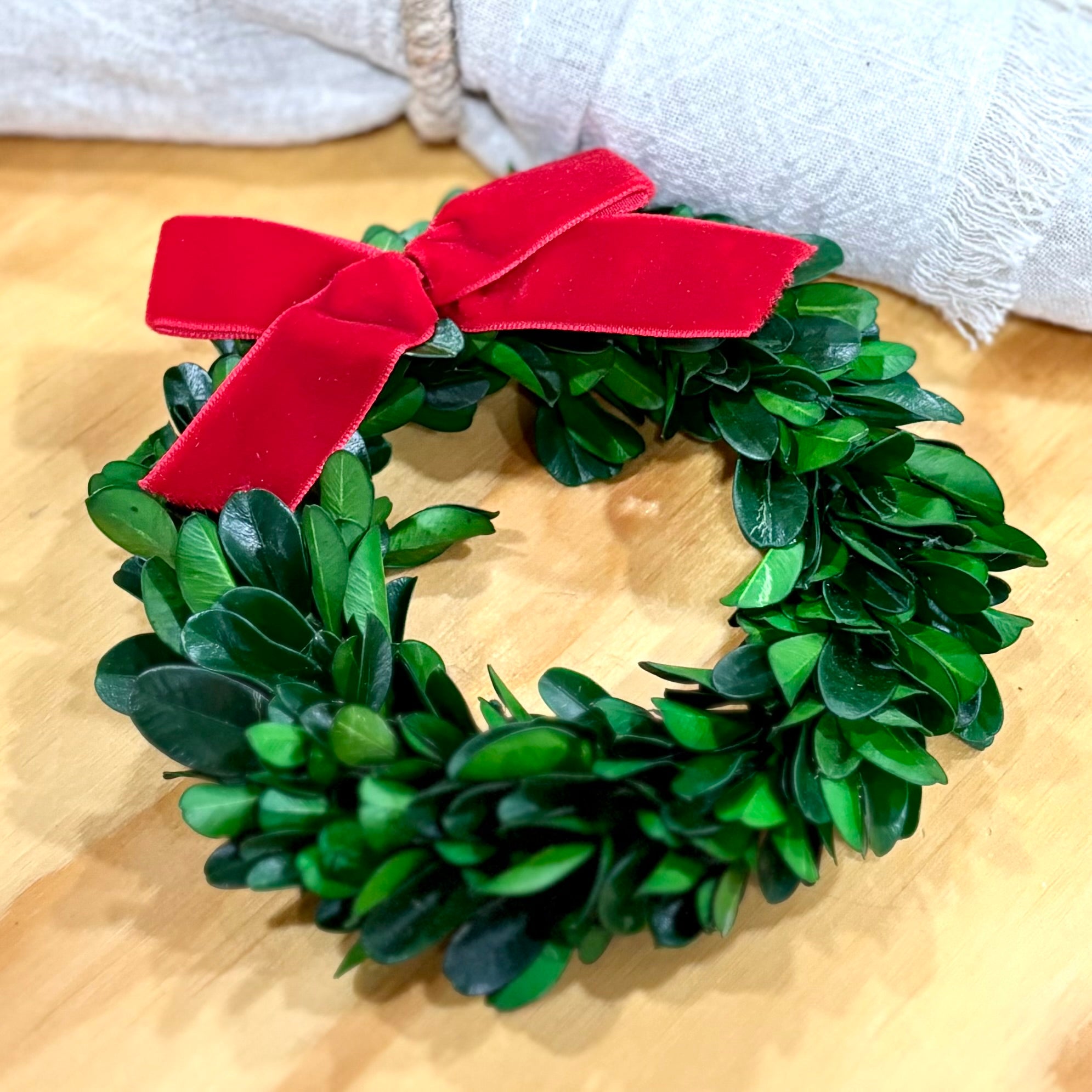 Preserved Boxwood Wreath Ornament