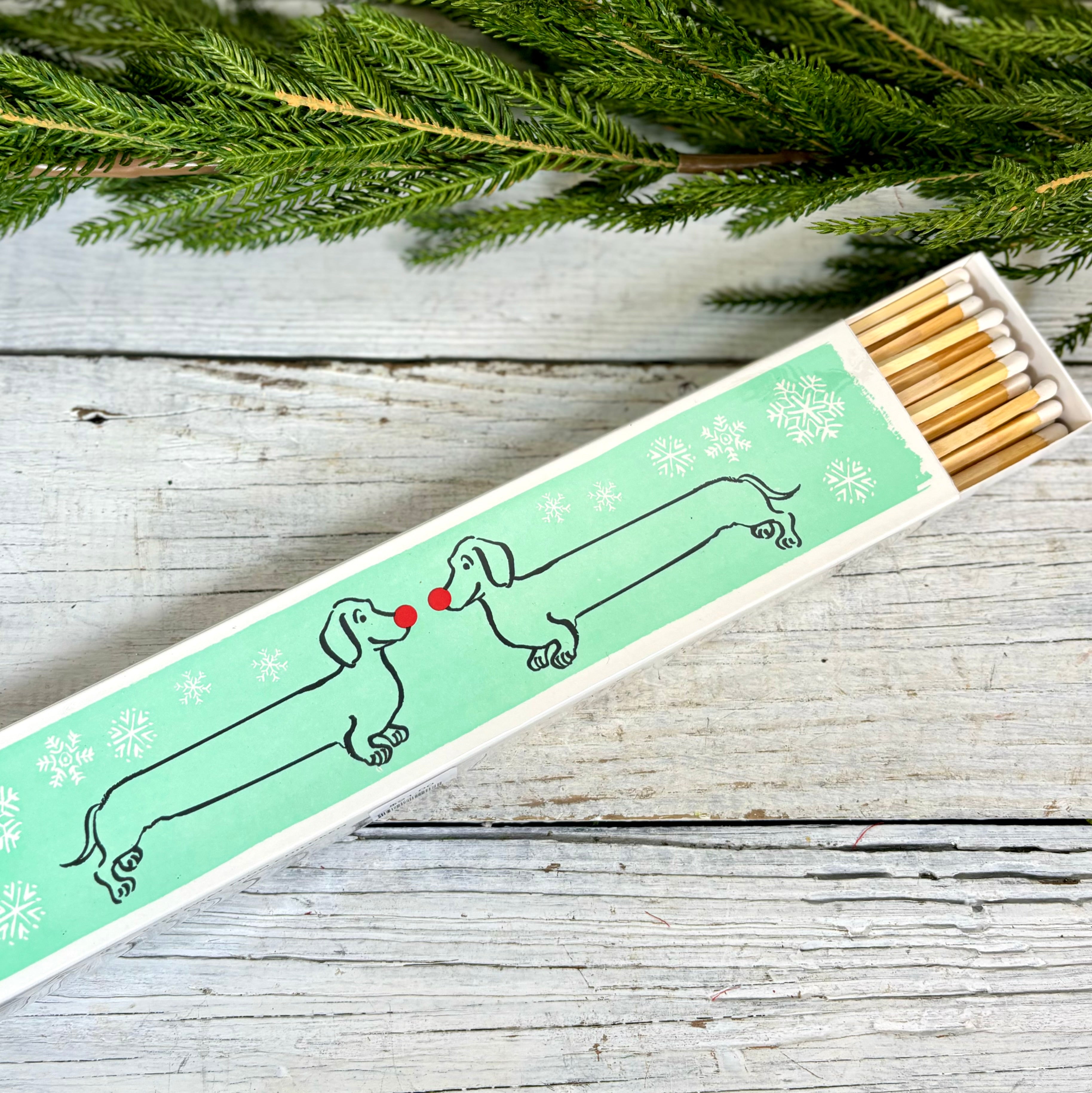 Holiday Dachshunds Long Reach Box of Matches