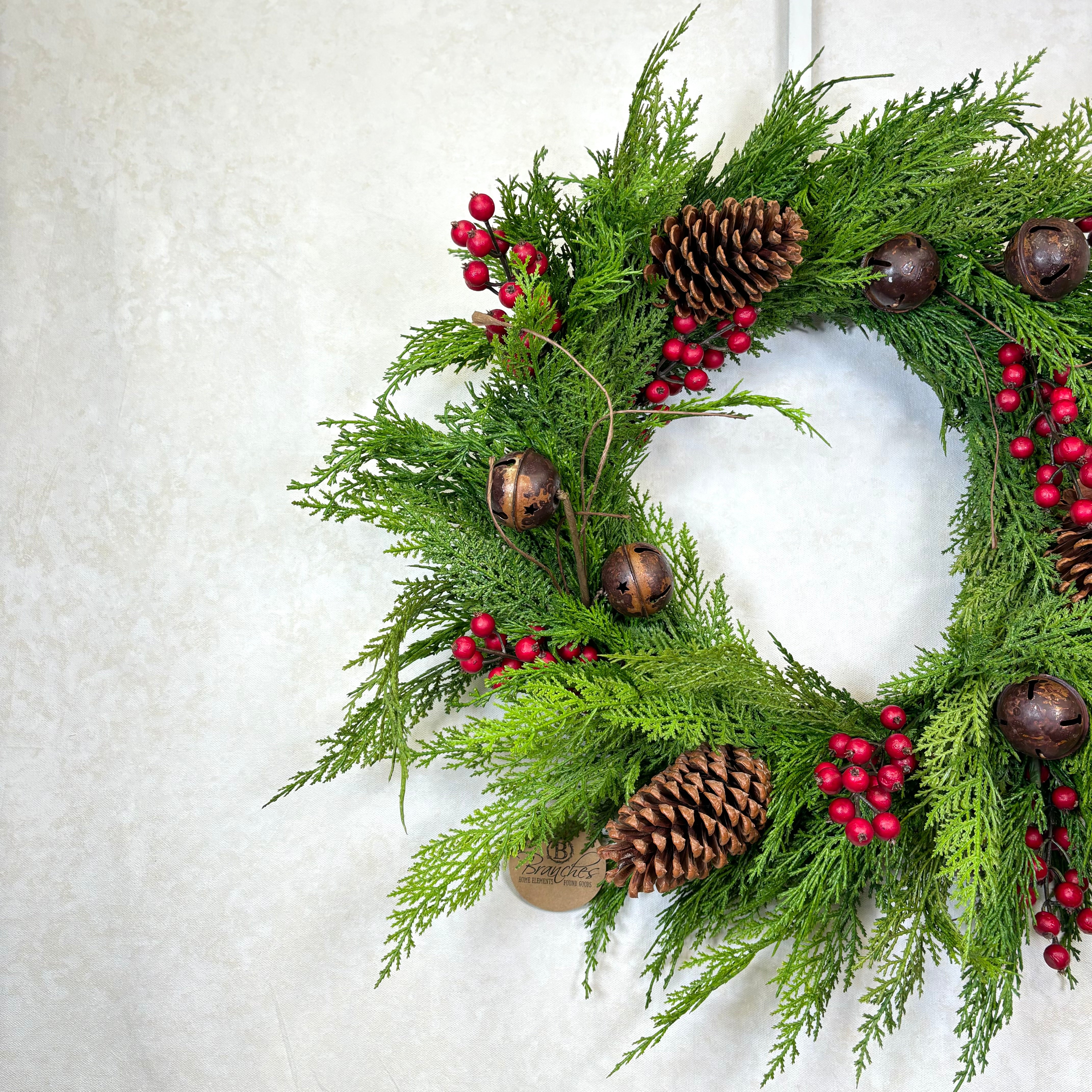 Cedar Bells Wreath  24"