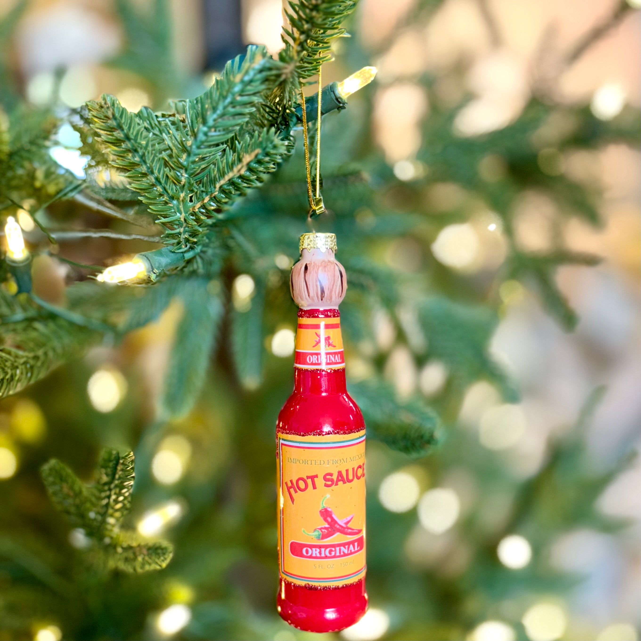 Hot Sauce Glass Ornament