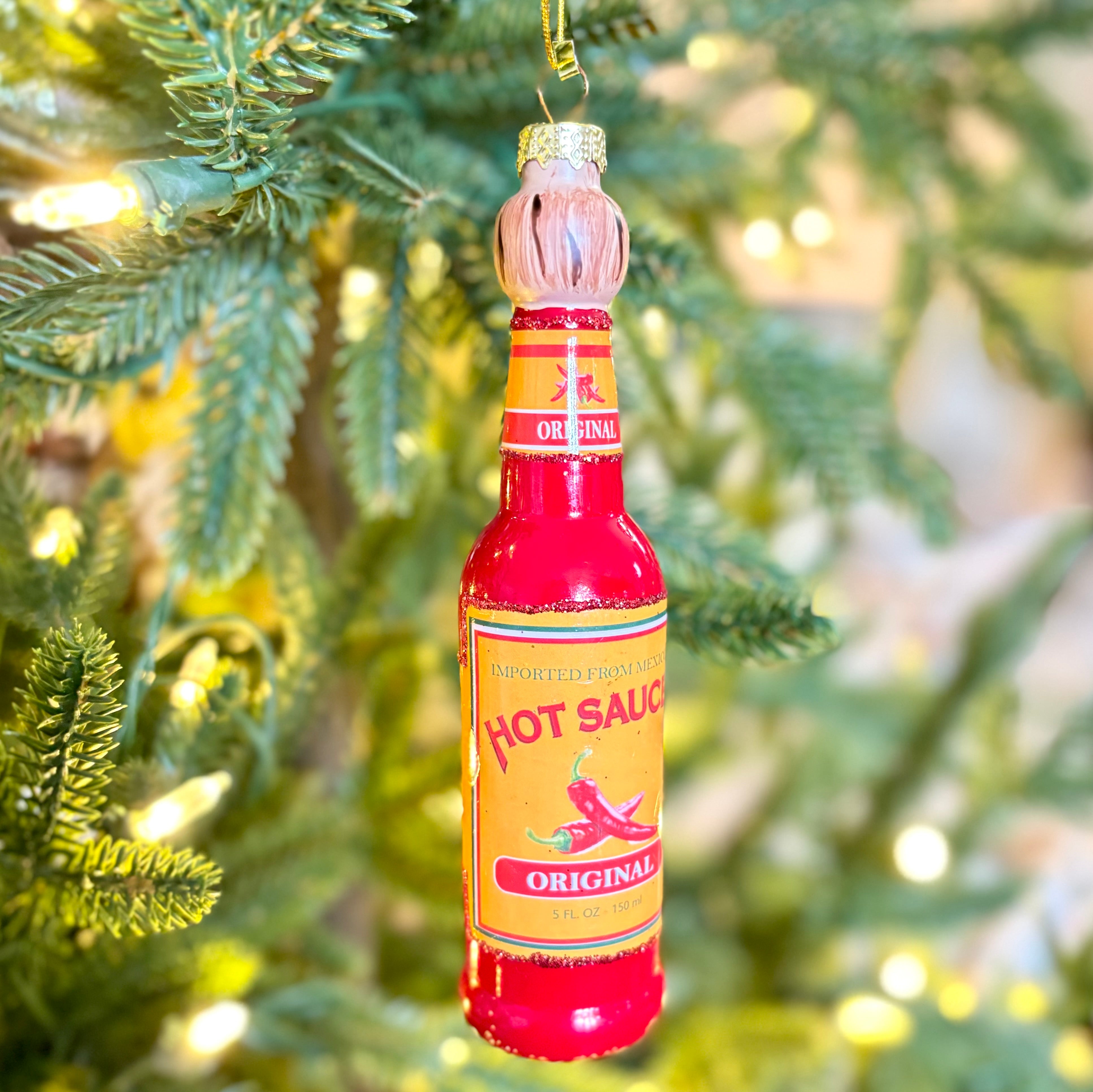 Hot Sauce Glass Ornament