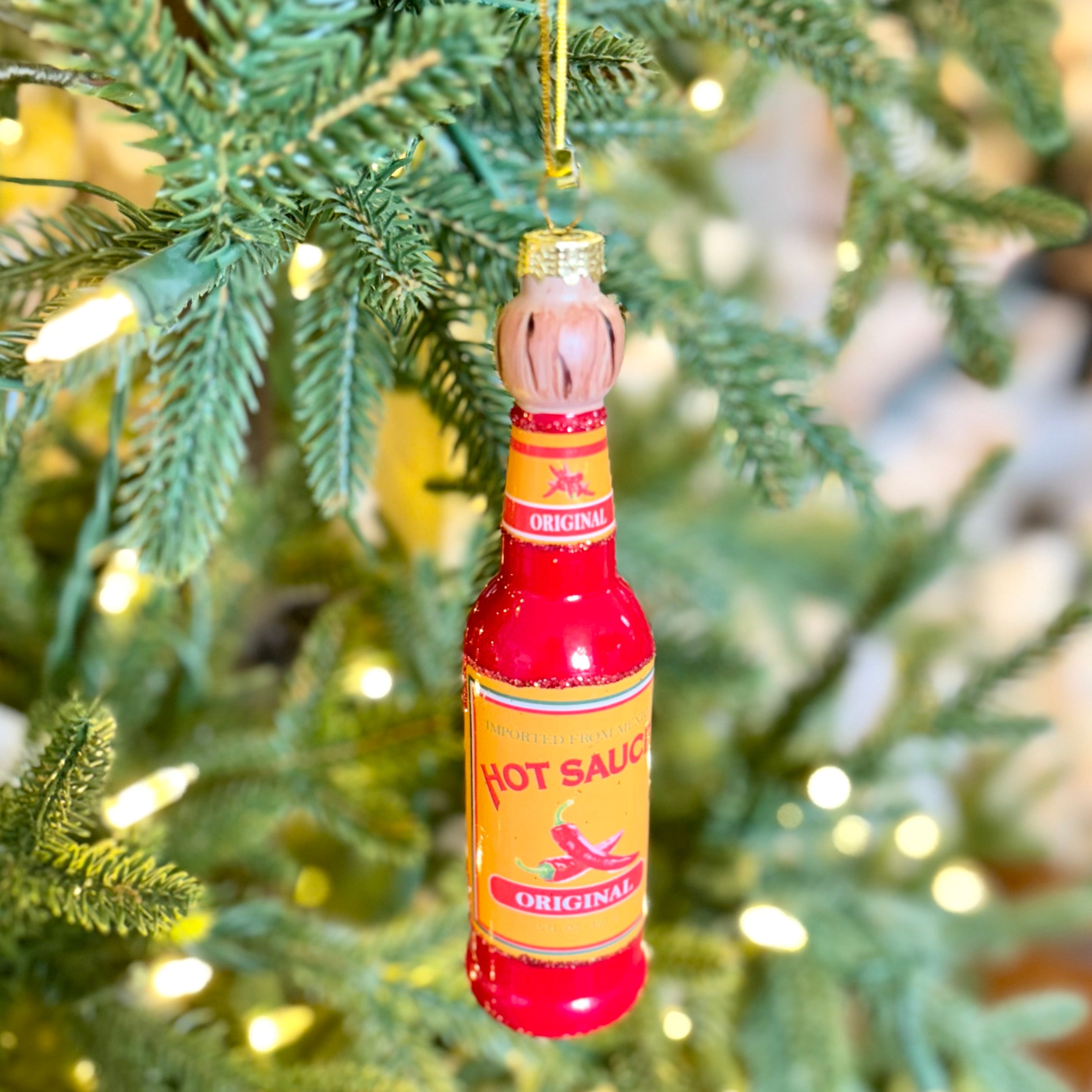 Hot Sauce Glass Ornament